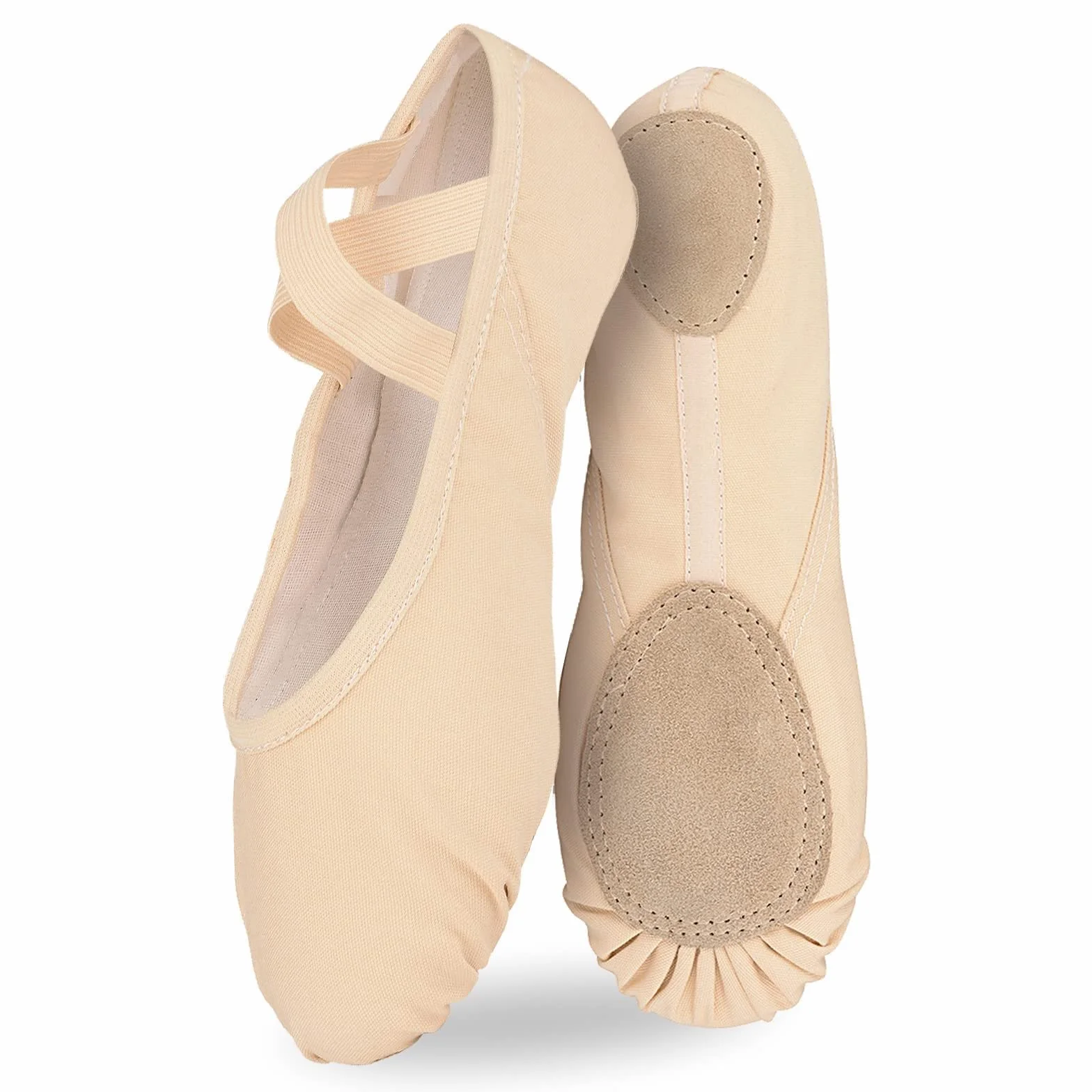 Zapatillas de Ballet Niña Suela Partida Cuero Punteras Gimnasia Ritmica Tallas 21-44 EU