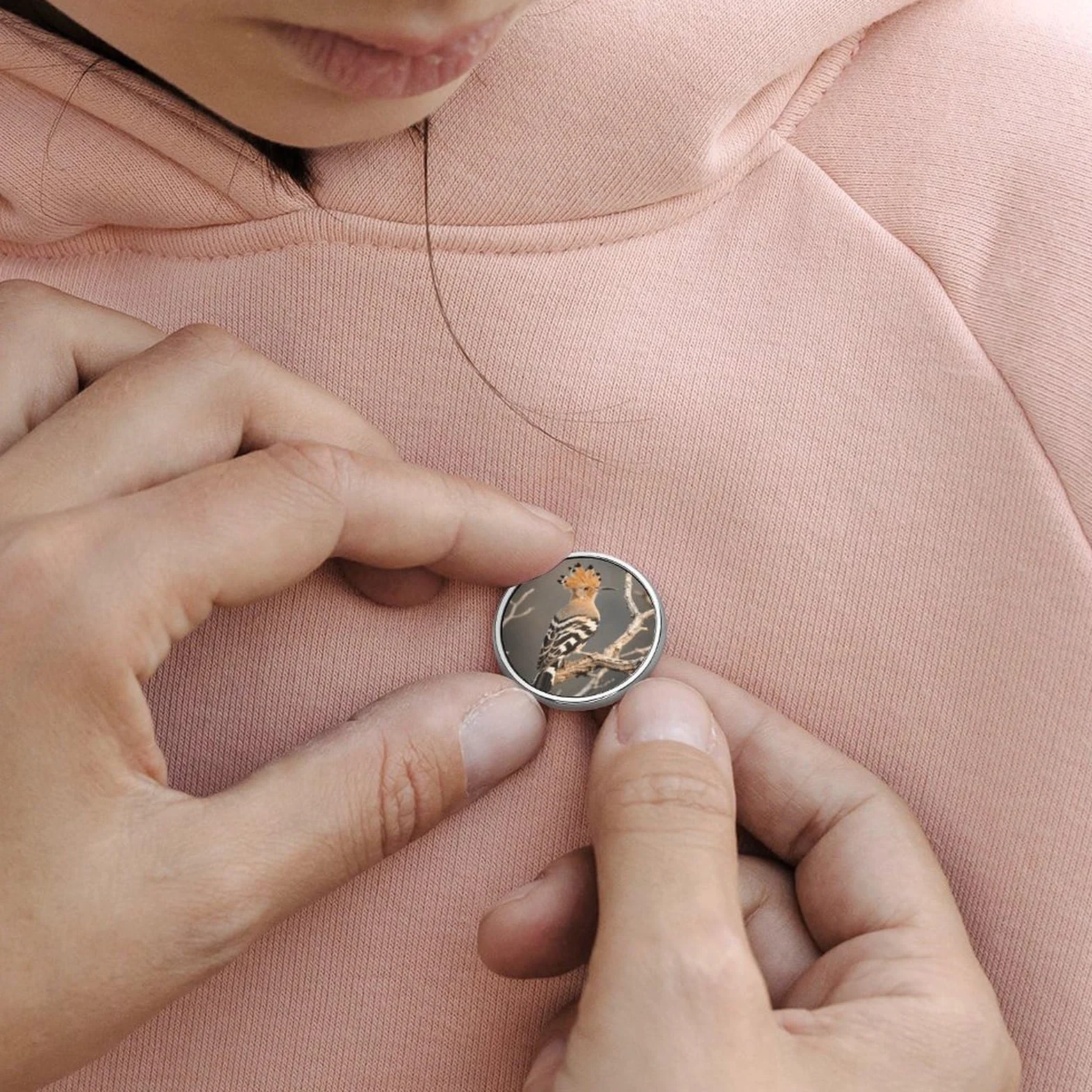 Pines de solapa de abubilla personalizados de 1 pulgada para trajes, broches divertidos para hombres y mujeres, insignias vintage para bolsos, chaquetas, mochilas, sombreros, botones, colección de in
