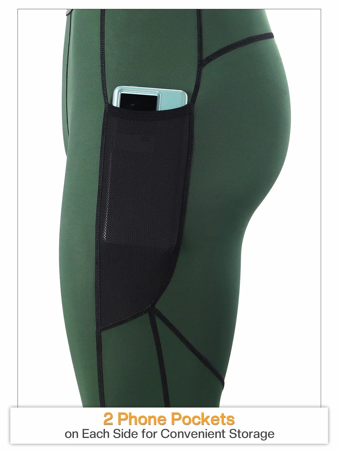 ARSUXEO 3/4 Mallas de Compresión Running Leggings Capri Pantalones Gym