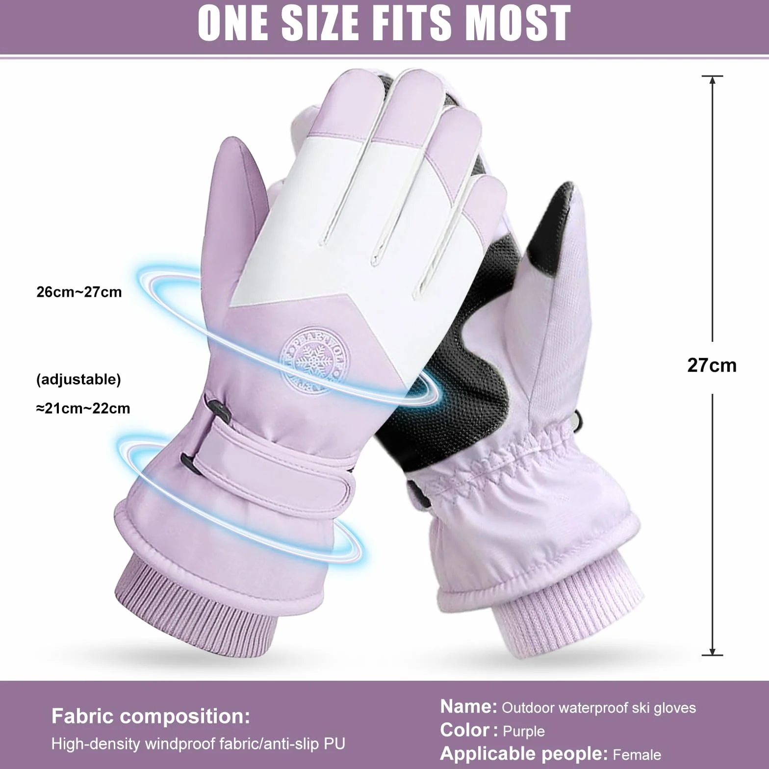 GEEKEO Guantes Térmicos Impermeables Antideslizantes a Prueba de Viento con Pantalla Táctil para Esquí y Nieve
