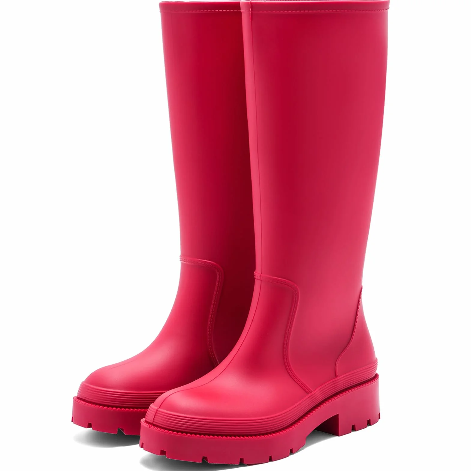 Lvptsh Botas de Agua Mujer Altas Caucho Impermeable Zapatos de Lluvia Wellington Antideslizante