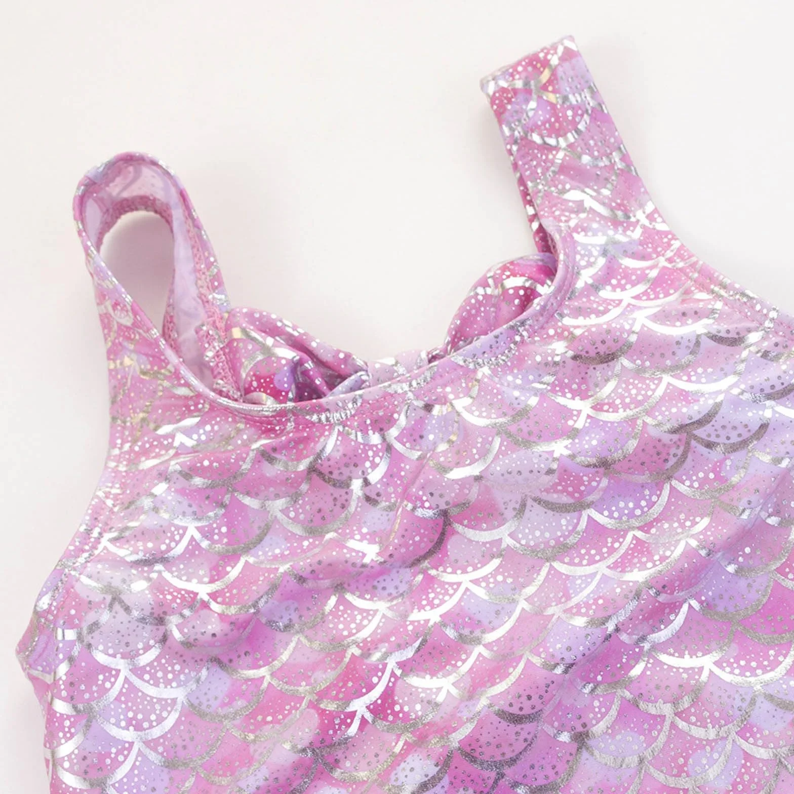 Bañador Niña Una Pieza Sirena Estampado Lazo sin Espalda Natacion 3-9 Años