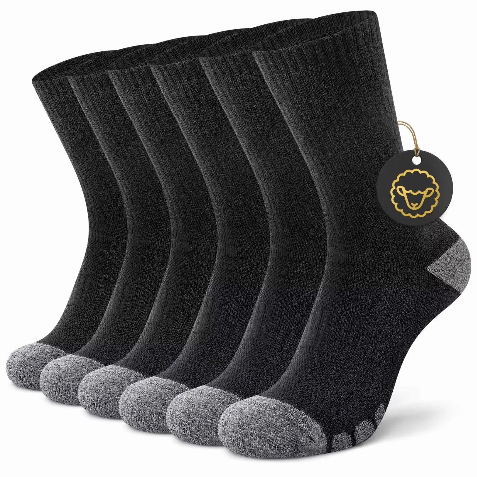 YouShow Calcetines de senderismo Merino 3 pares con acolchado antiburbujas