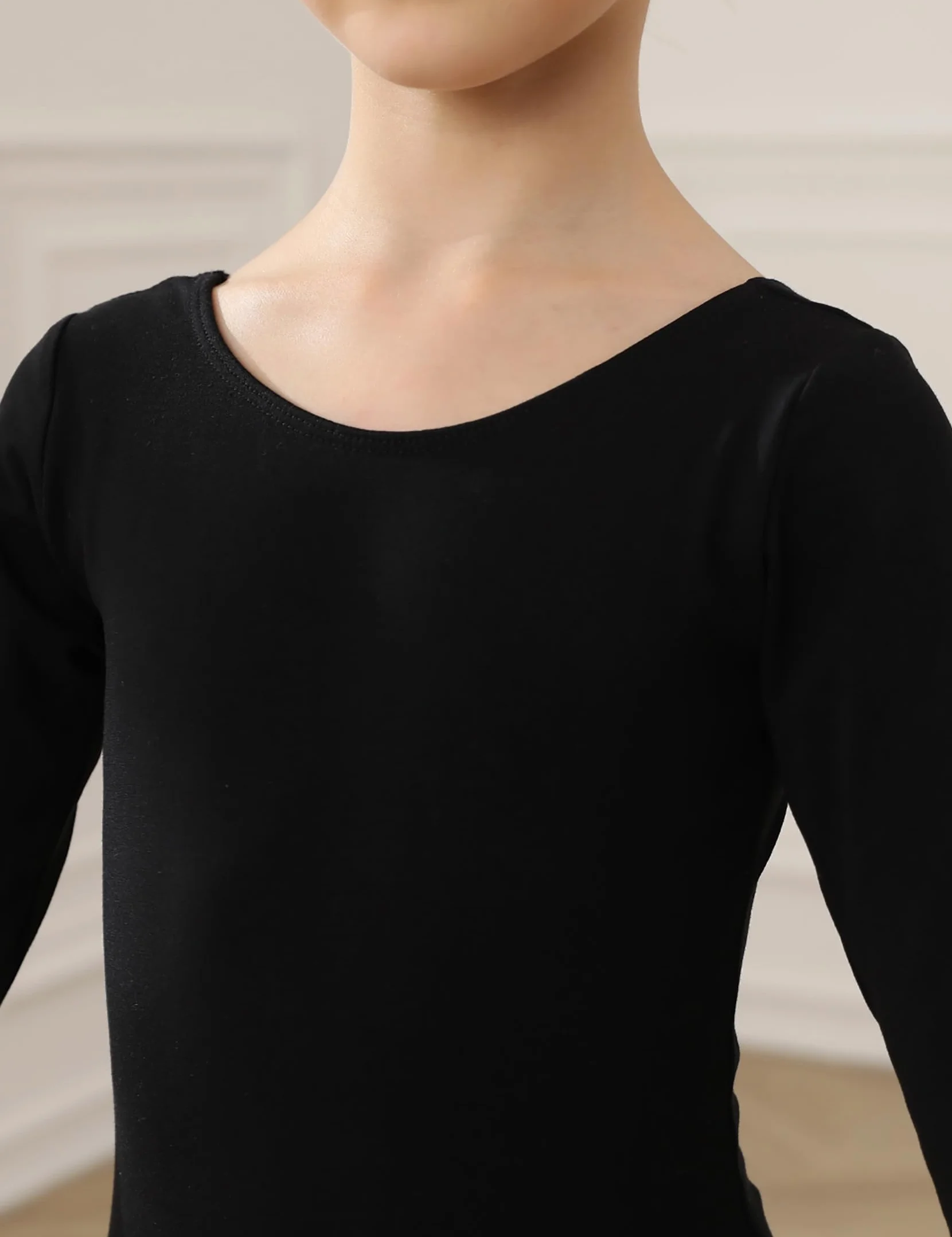 HIPPOSEUS Maillot de Ballet Mangas Larga para Niña Leotardos Danza Clásico Gimnasia Ritmica