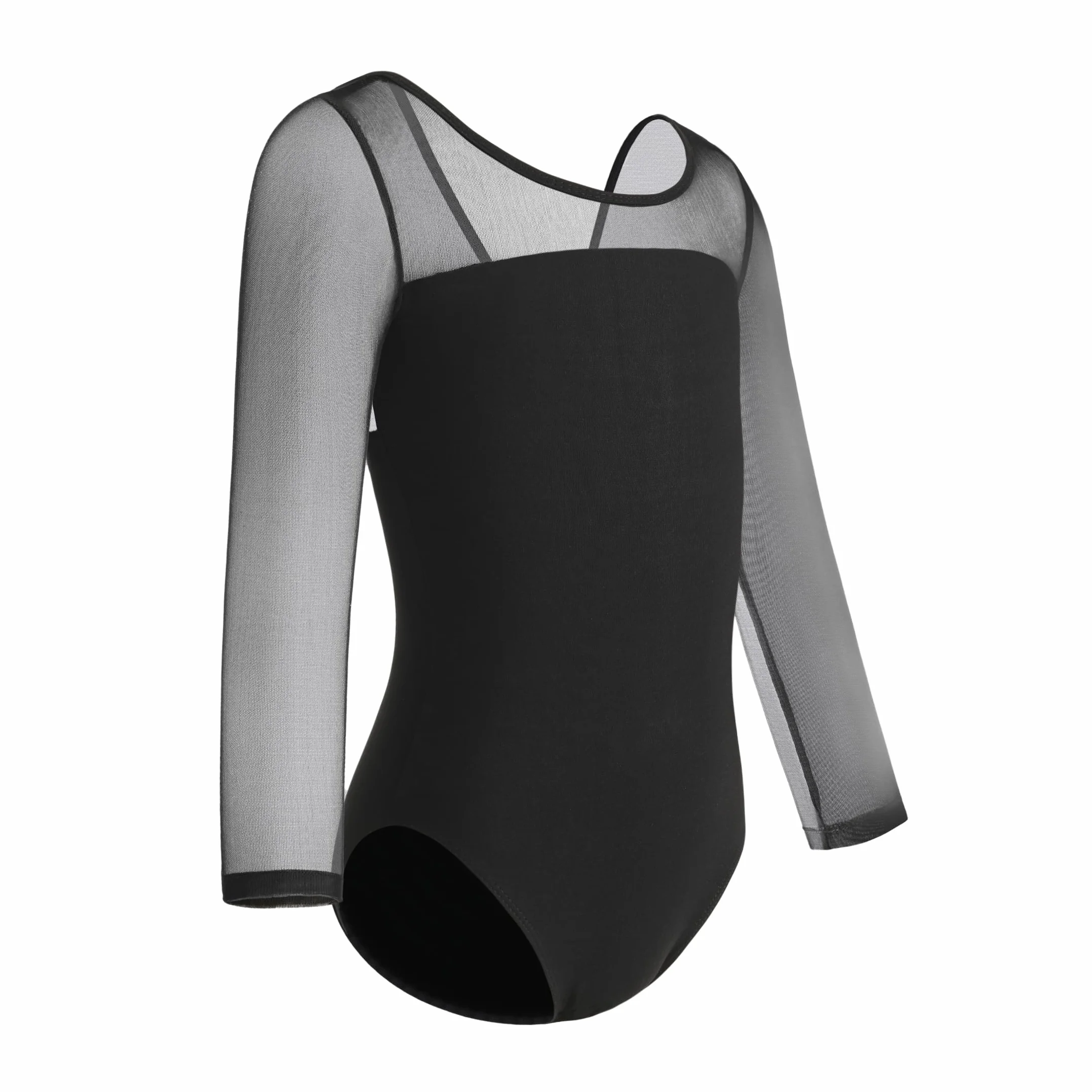 Maillot Ballet Niña Manga Larga 3/4 Danza Bailarina Gimnasia