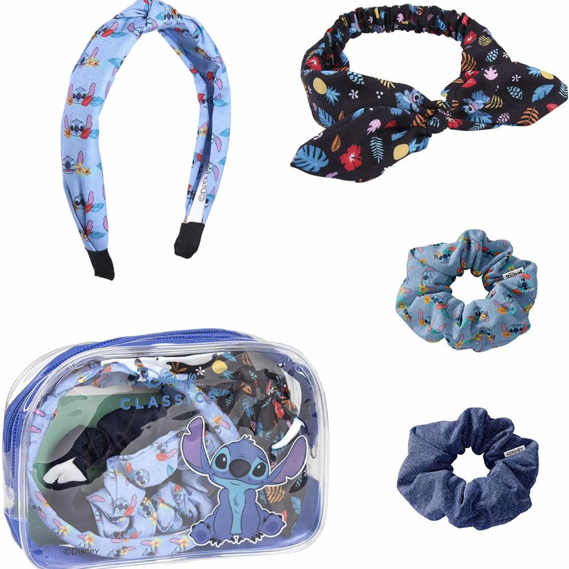 Neceser Disney Transparente con Accesorios para el Pelo - Neceser Niñas Licencia Oficial