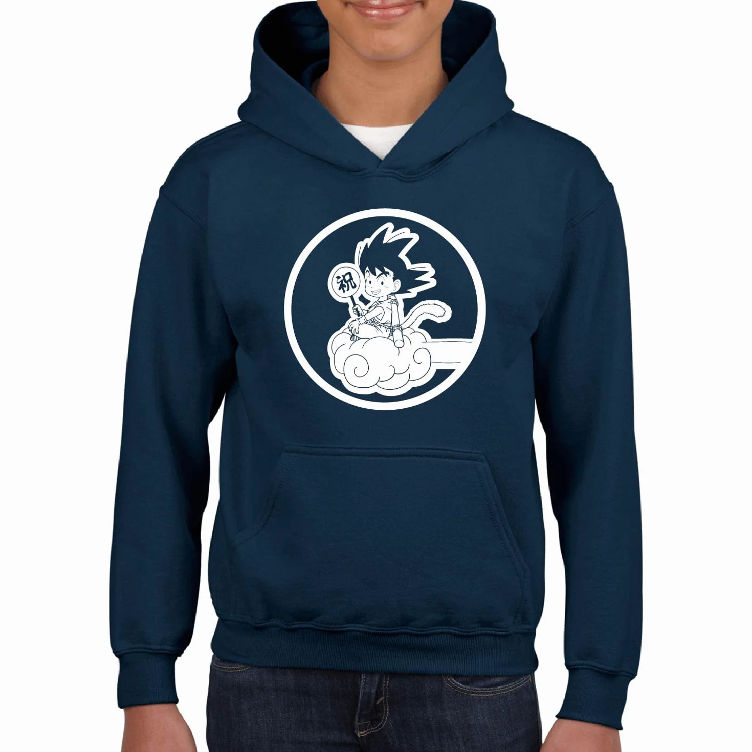 El Desván Nerd Nube Goku Sudadera con Capucha Niño Unisex