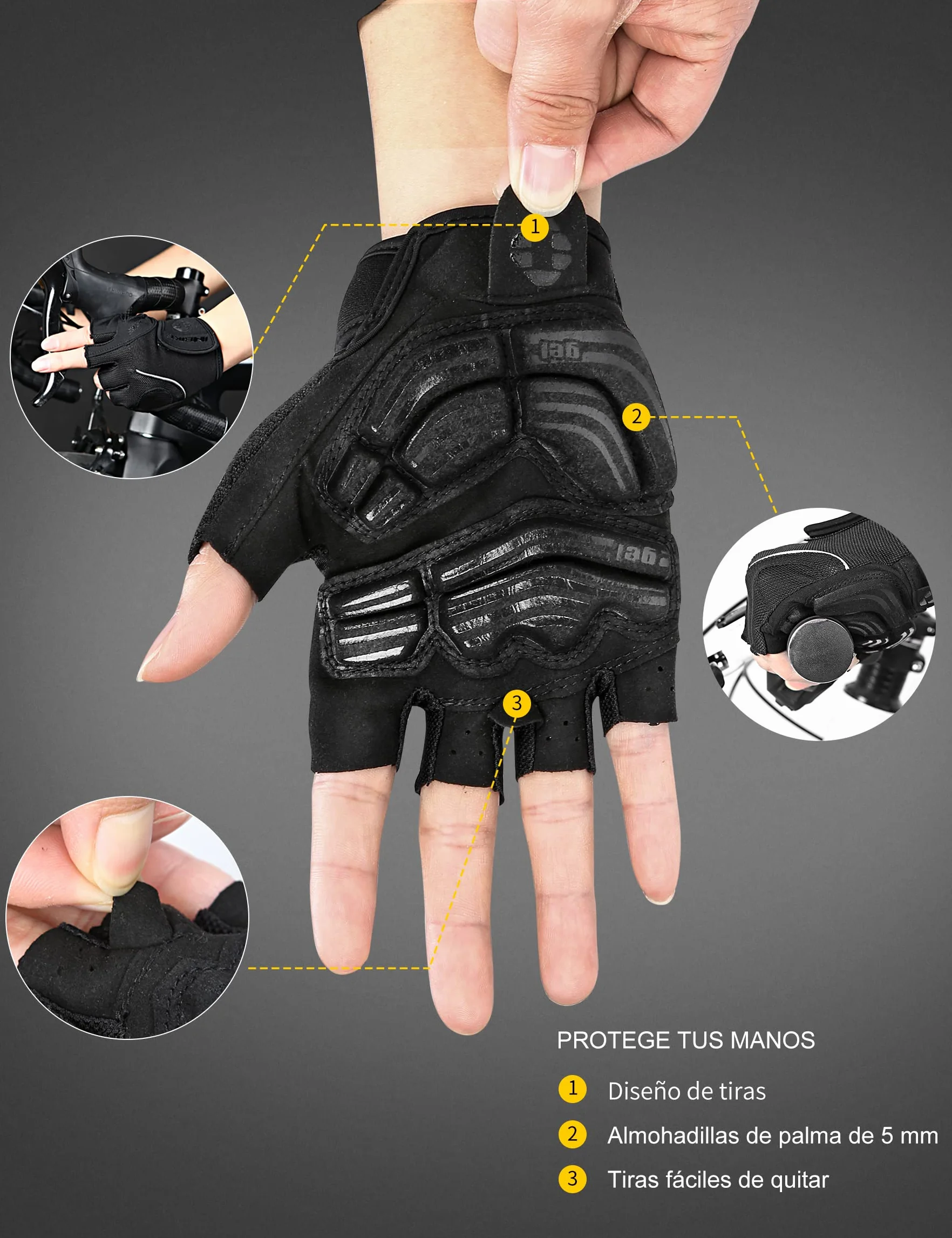 INBIKE Guantes MTB Hombre Bicicleta Ciclismo Verano