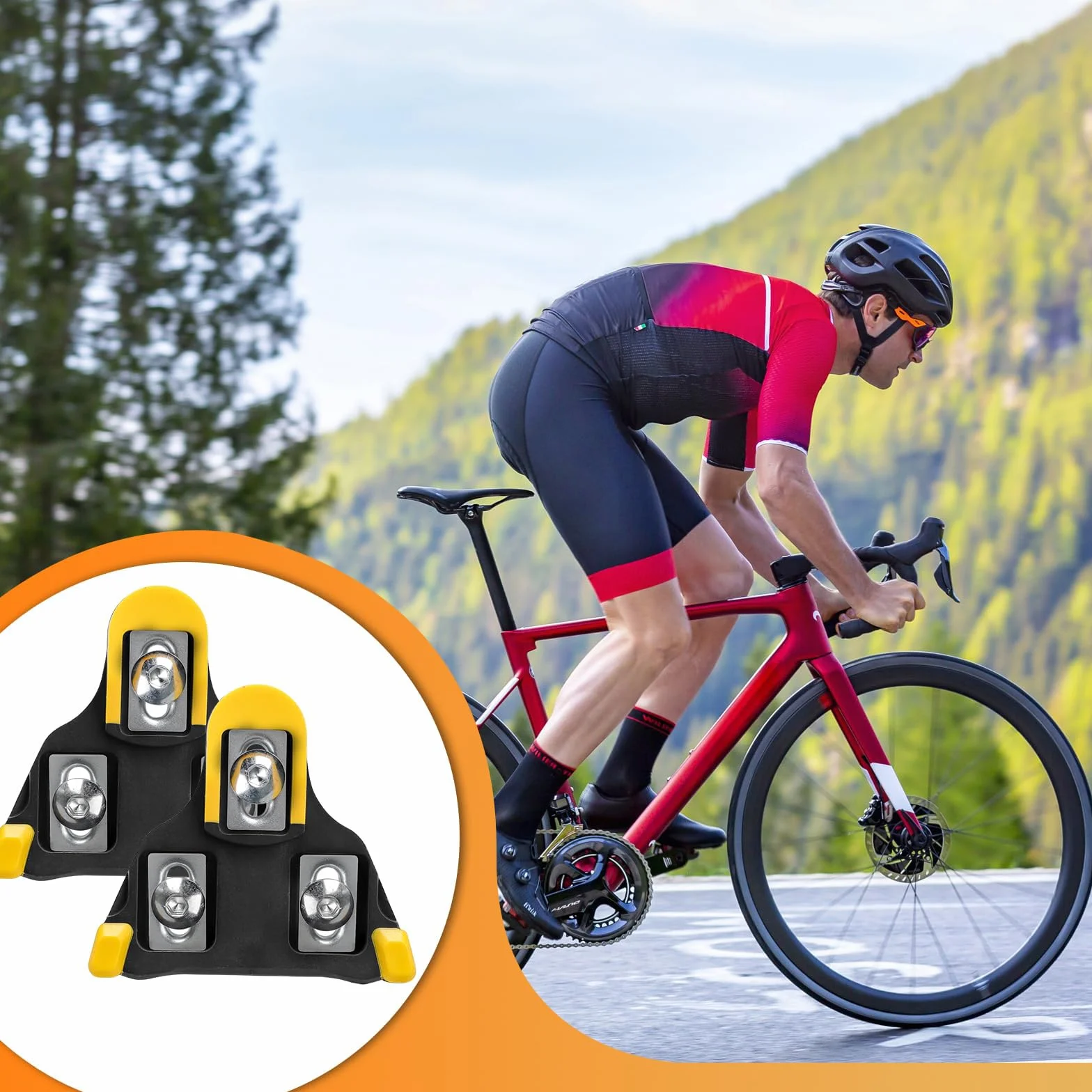 Calas de Bicicleta de Carretera SPD-SL 2 PCS Antideslizantes Compatibles