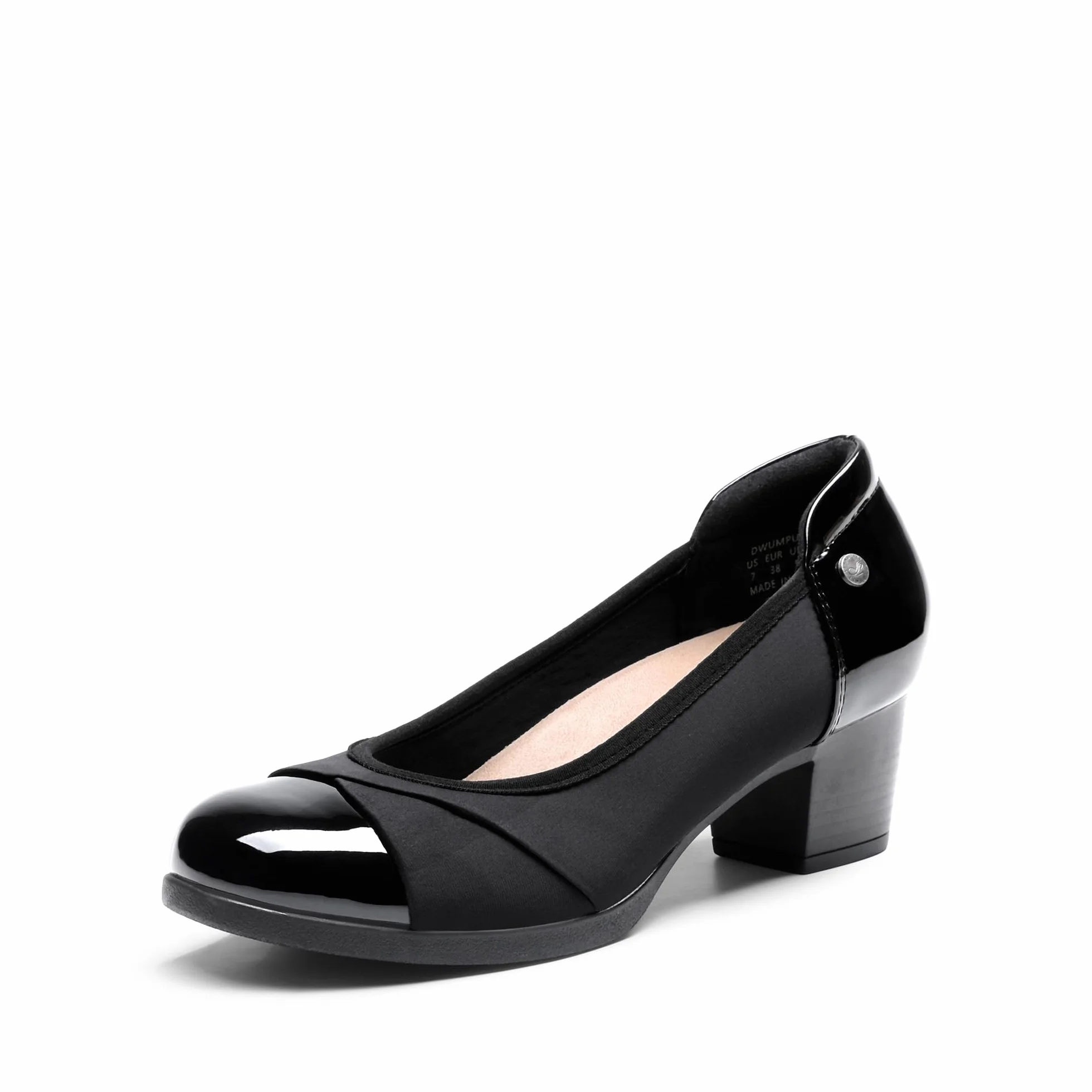 DREAM PAIRS Zapatos de Tacón Ancho Clásicos Zapatos de Salón Elegantes con Plantilla Acolchada