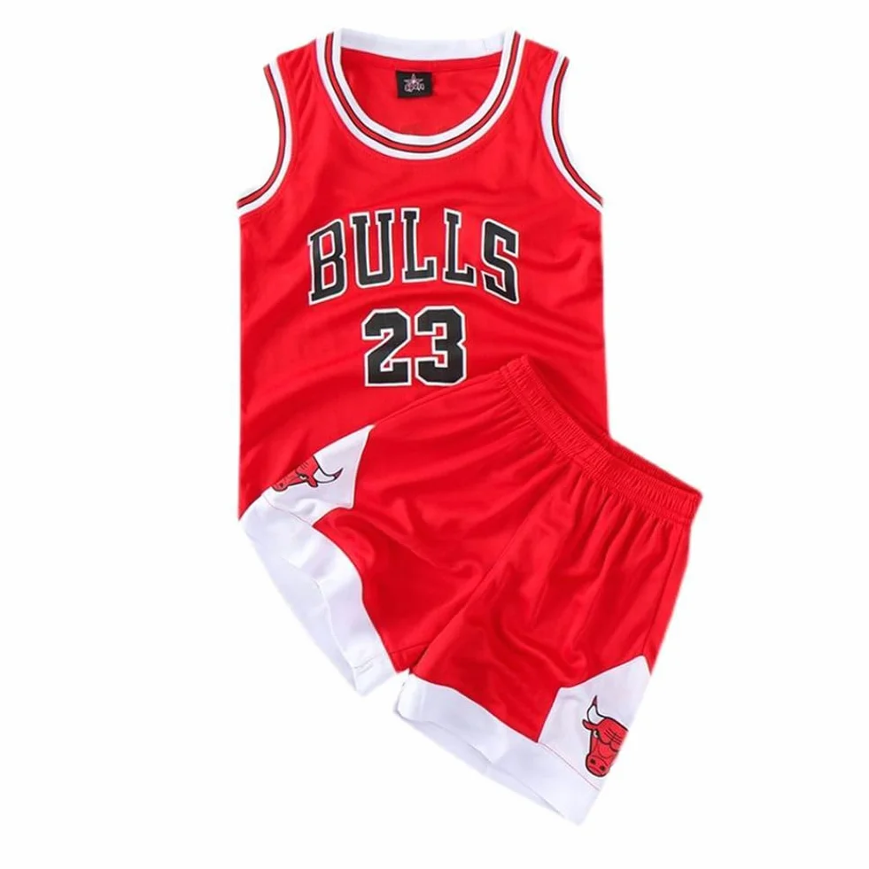Conjunto de baloncesto infantil 2 prendas camiseta sin mangas pantalón corto uniforme niño niña
