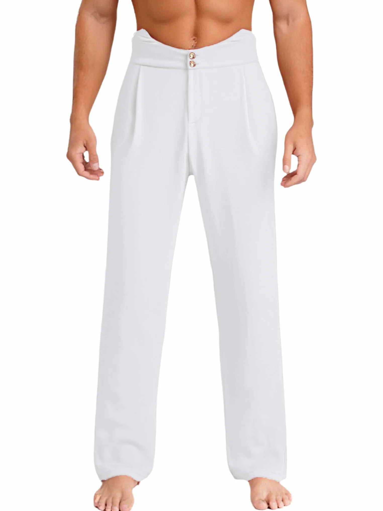 Pantalones de baile hombre salsa tango chacha traje salón entrenamiento