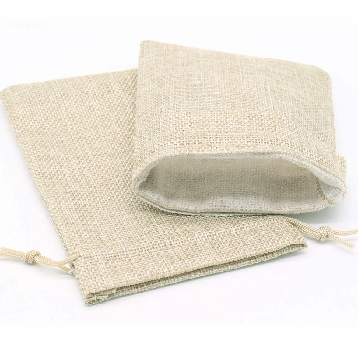 30PCS 10x15cm Bolsas de Yute, Bolsitas de Yute, Sacos de Yute, Bolsa de Arpillera con Cordón para Regalo, Joyeria, Calendario de Adviento, DIY, Bodas, Fiesta, Navidad(Color Primario)