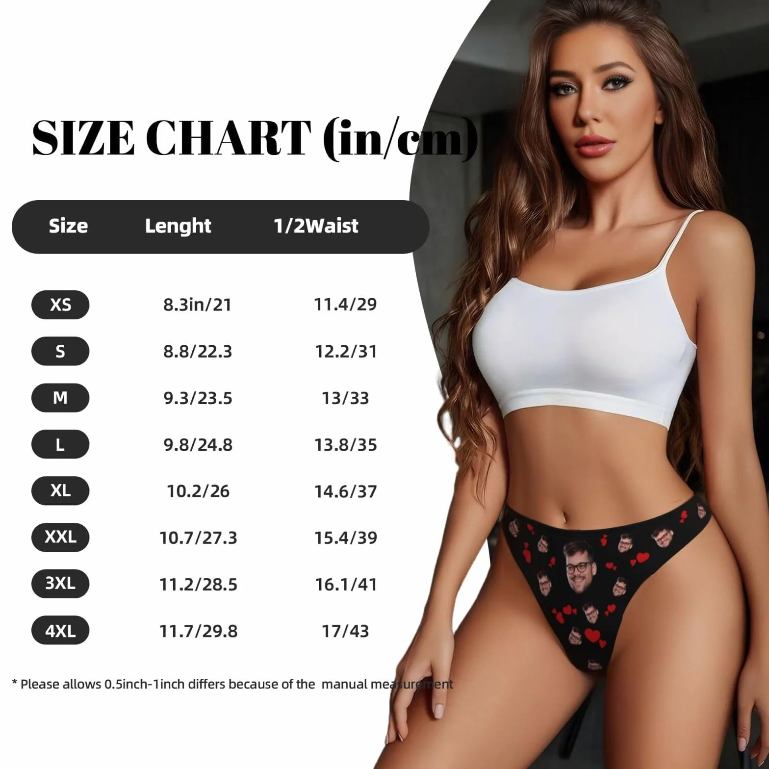 Bragas de bikini personalizadas con foto para mujer, tangas divertidas con foto