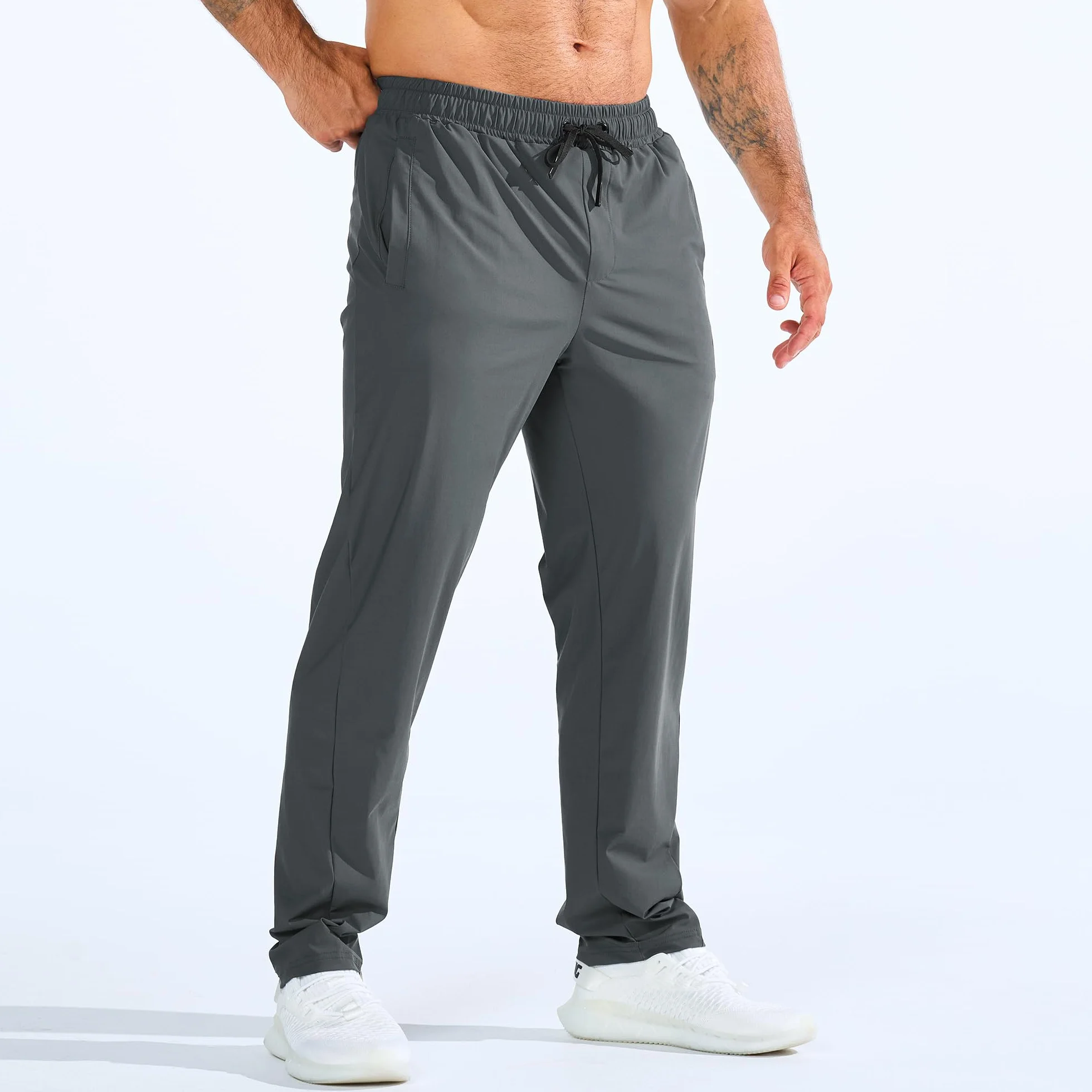 ZENWILL LightArmor Pantalones Deportivos Running Hombre Jogger Cremallera Bolsillo
