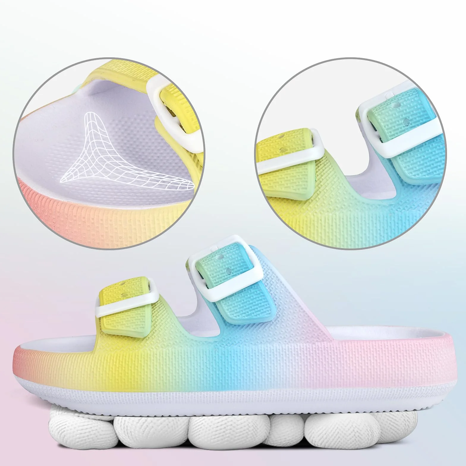 Chanclas de Baño y Playa Niña Niño Ajustable Eva Sandalias Antideslizantes 30-38 EU