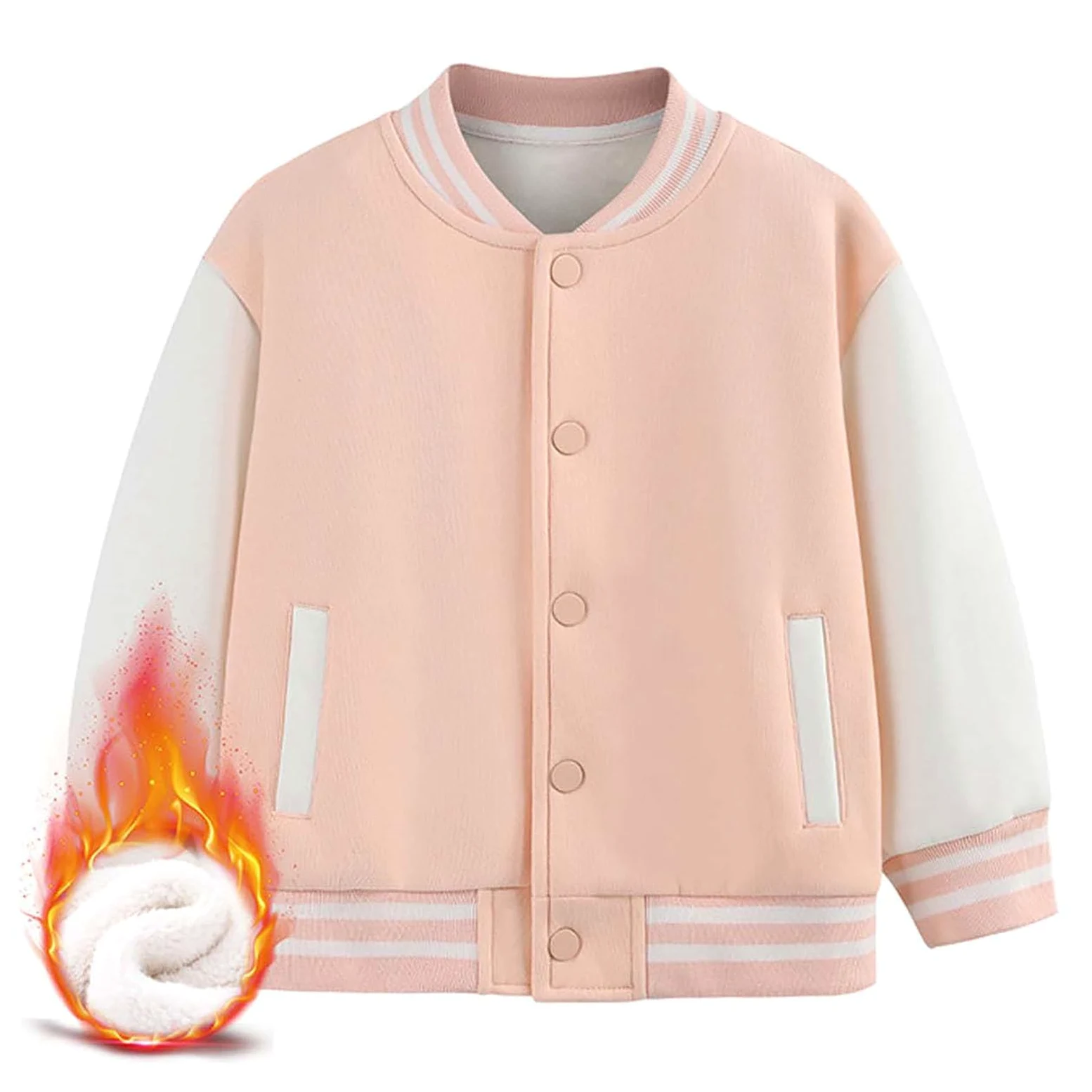 Genérico Chaqueta Punto Bebe NiñA - Abrigo De BéIsbol con Bloques De Color Y Manga Larga para OtoñO E Invierno para NiñOs Y NiñAs Gabanes De Hombre