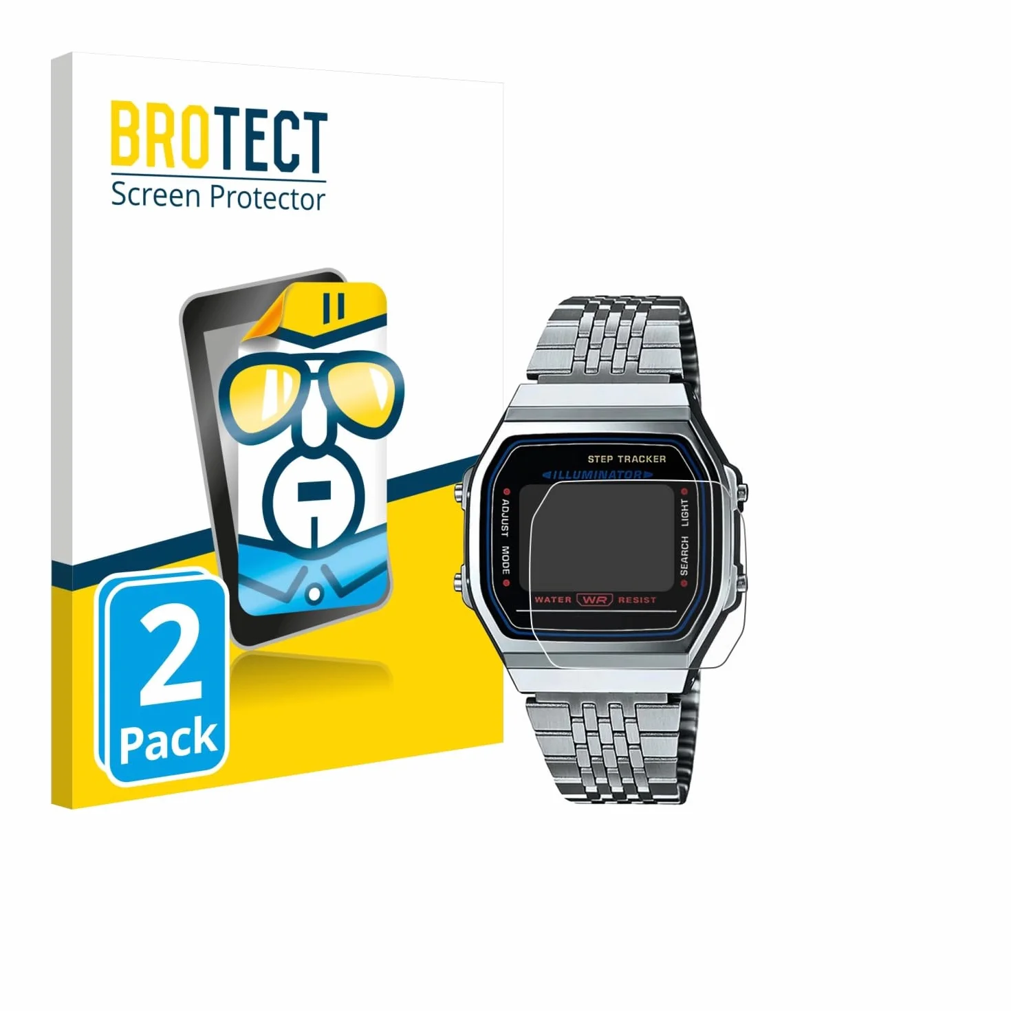 BROTECT Protector Pantalla Transparente para Casio ABL-100WE-1A (2 szt.) Anti-Huellas