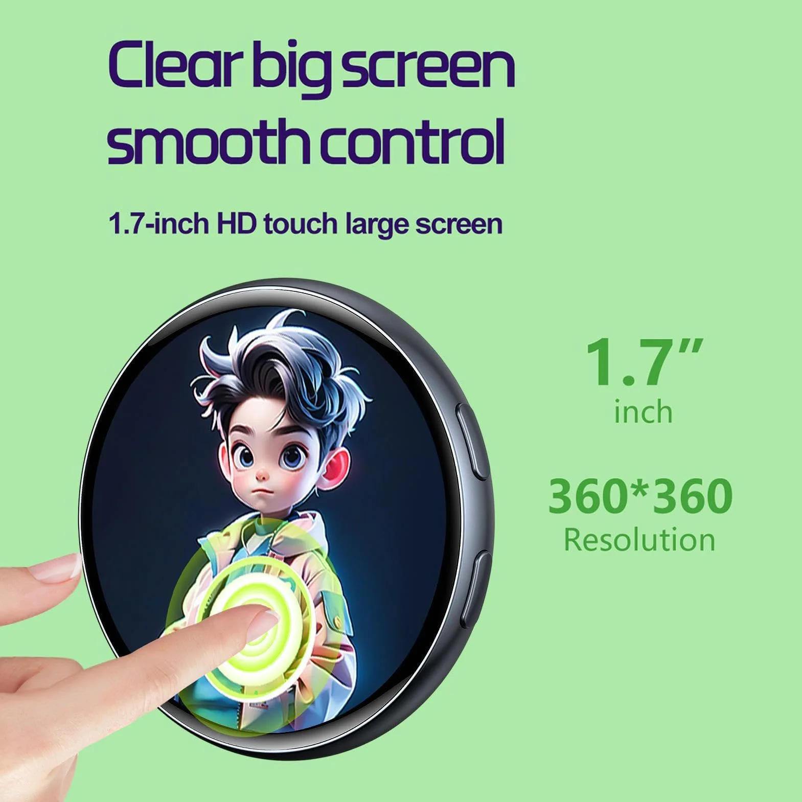Pantalla Táctil HD Recargable Ponible Dinámica Inteligente Para Anime Adultos Niños Convención Cómic ACG Festival