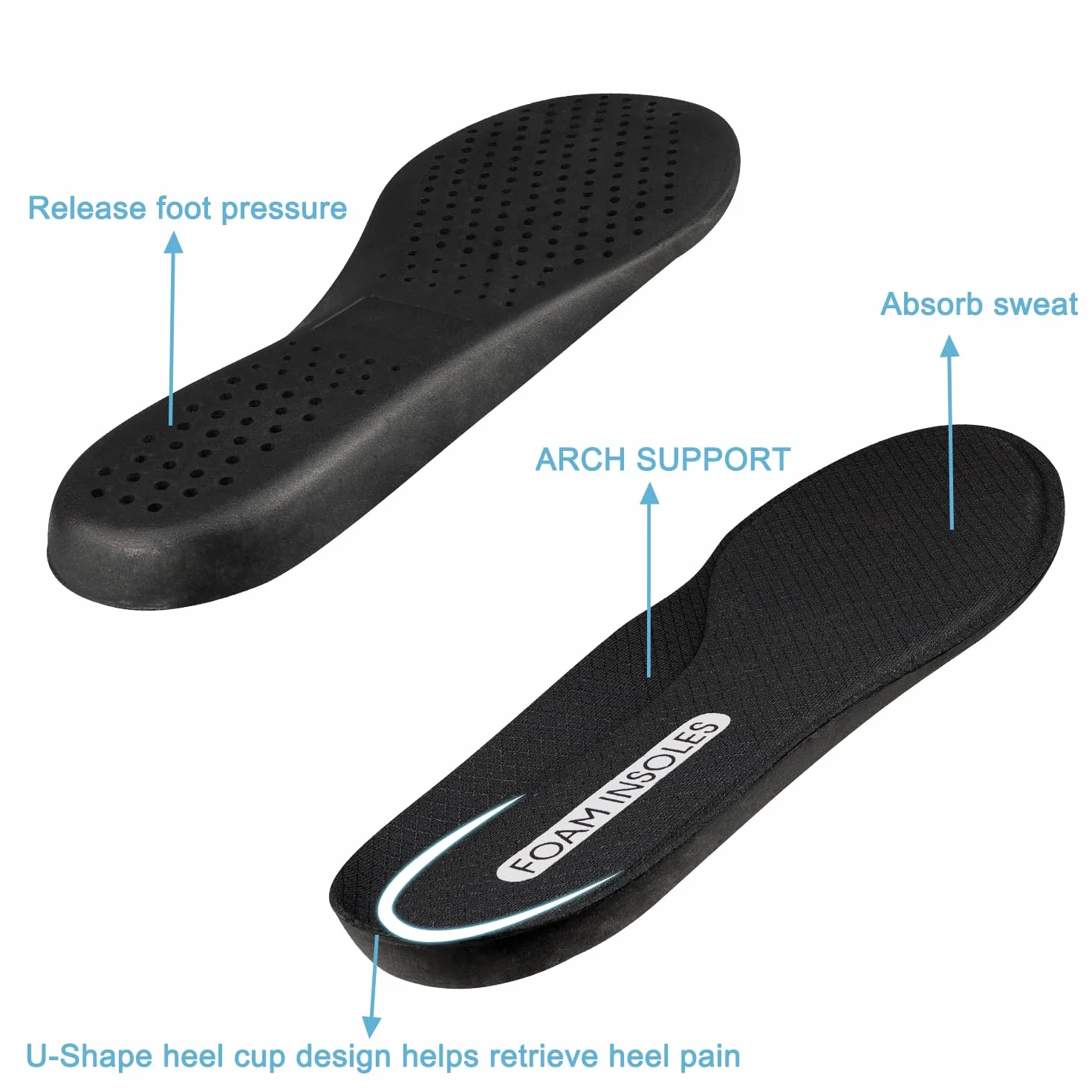 Endoto Plantilla para Skechers Zapatillas Foam Insoles Repuesto Amortiguación Hombre 43 EU