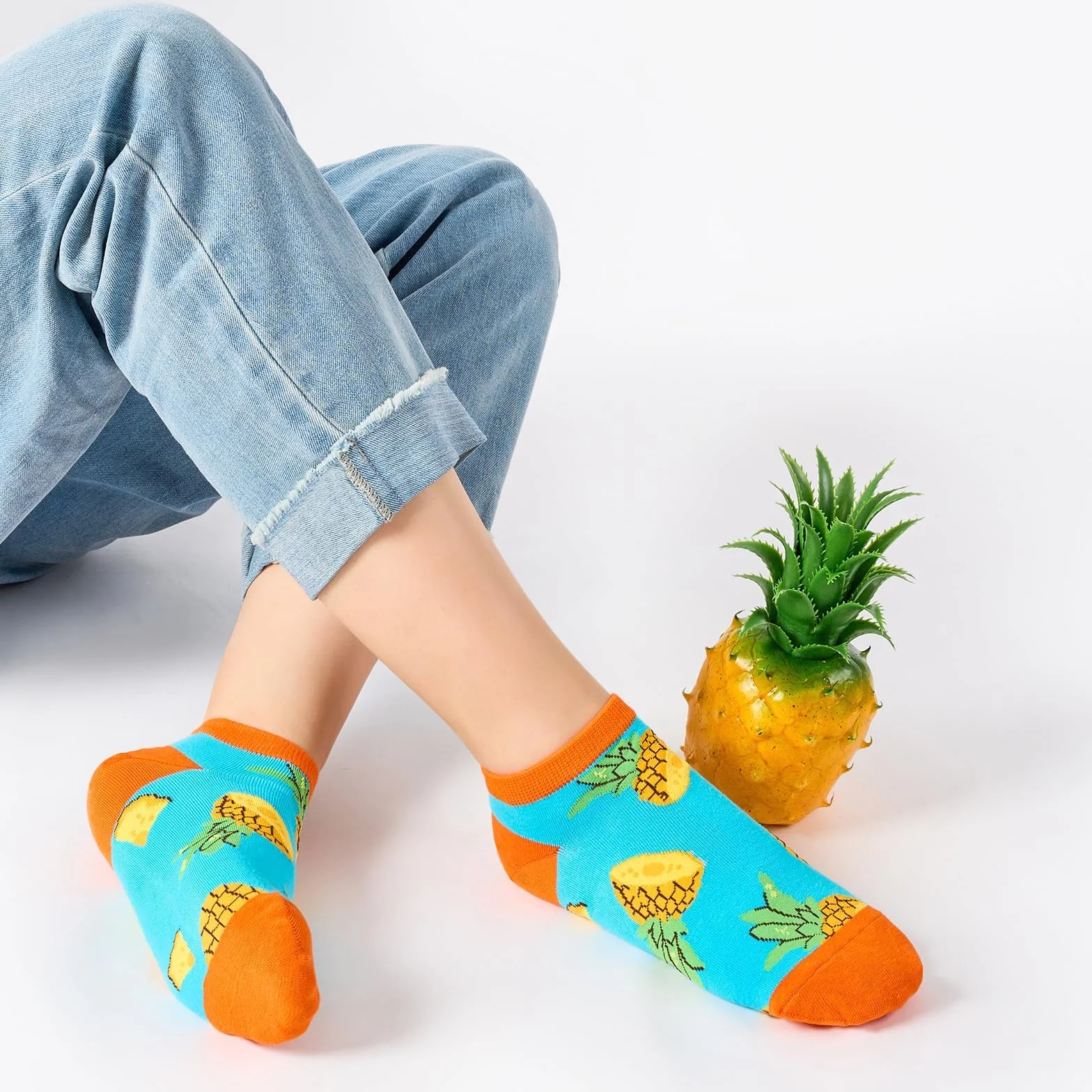 Calcetines Divertidos para Mujeres, 8 Pares Algodón Tobillo, Regalos Únicos