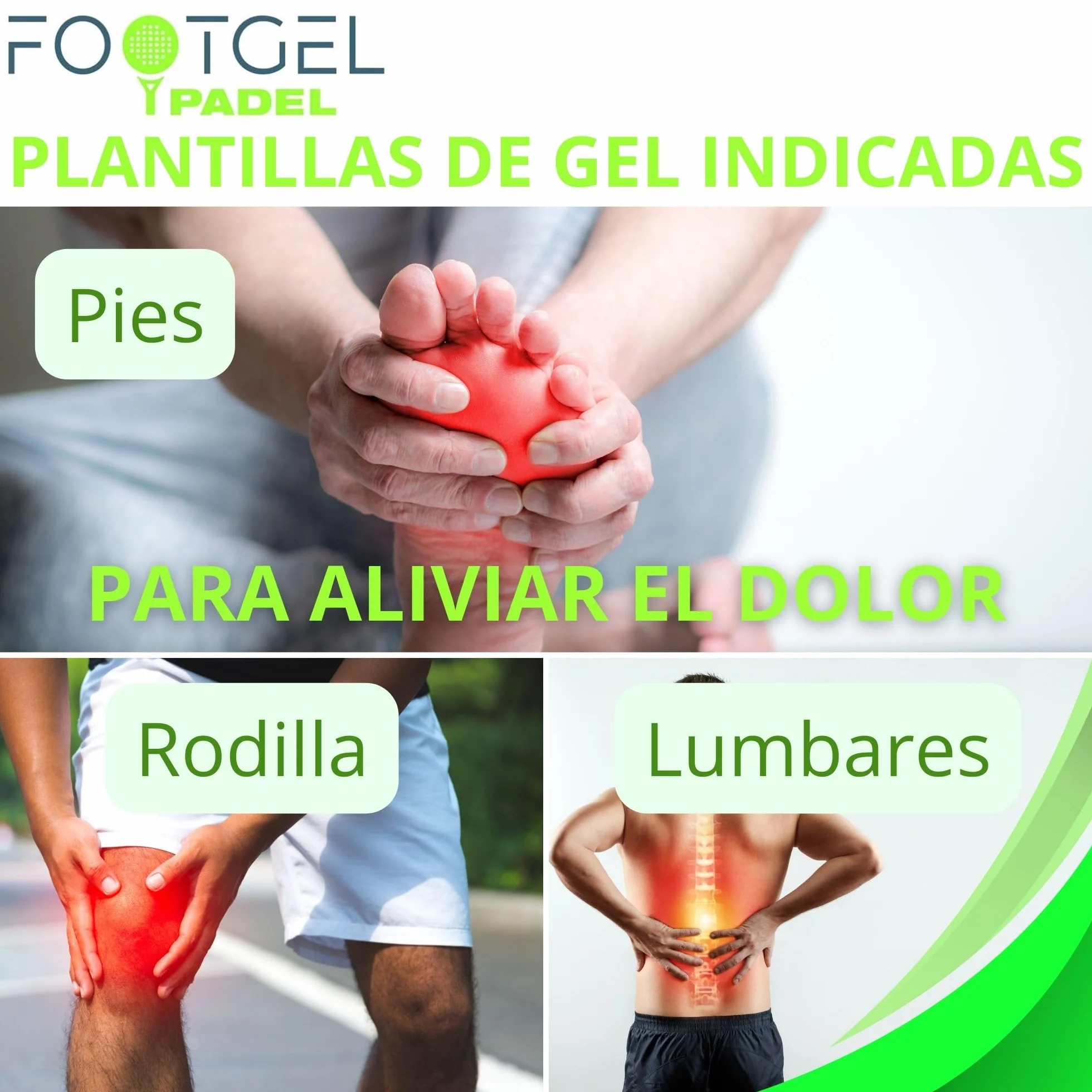Plantillas Padel Gel Deportivas Transpirables Estabilizadoras Tallas 43-47