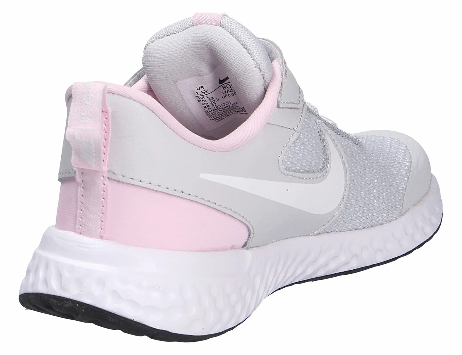 Nike Revolution 5 PSV Zapatillas Unisex niños Photon Dust White Pink Foam 28.5 EU
