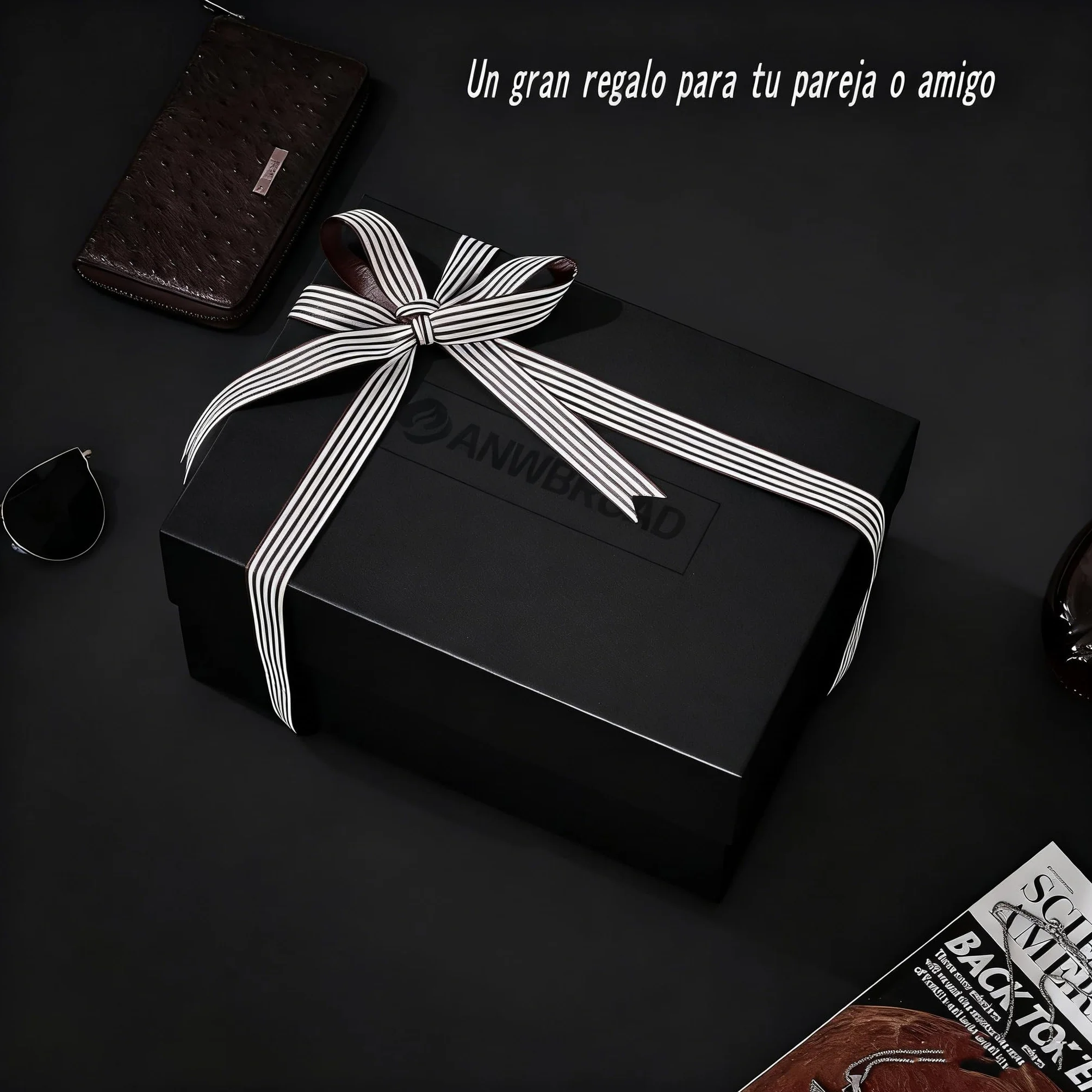 ANWBROAD Caja para Relojes 20 Compartimentos Con Cerradura Vitrina 2 Niveles JWB002Y
