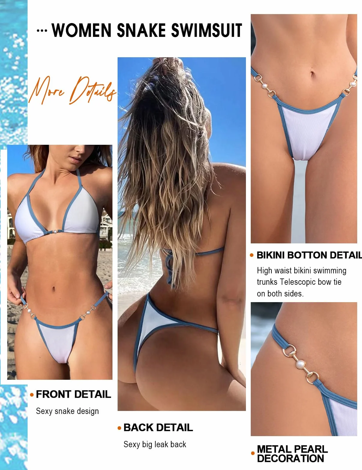 Bikinis Mujer Push Up Tanga Cintura Baja Traje de Baño Brasileño Sexy Conjuntos Playa