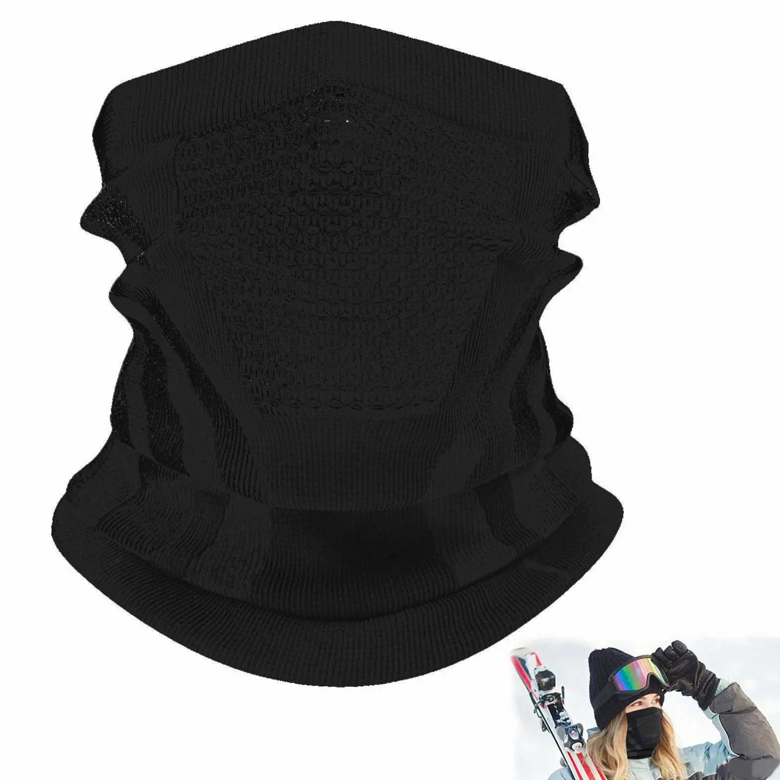 Calentador De Cuello Multifuncional Para Hombre Y Muje, Mascarilla De Alta Elasticidad, Transpirable Y Térmico Para Ciclismo, Esquí, Running Y Actividades Al Aire Libre, Bufanda Tubular