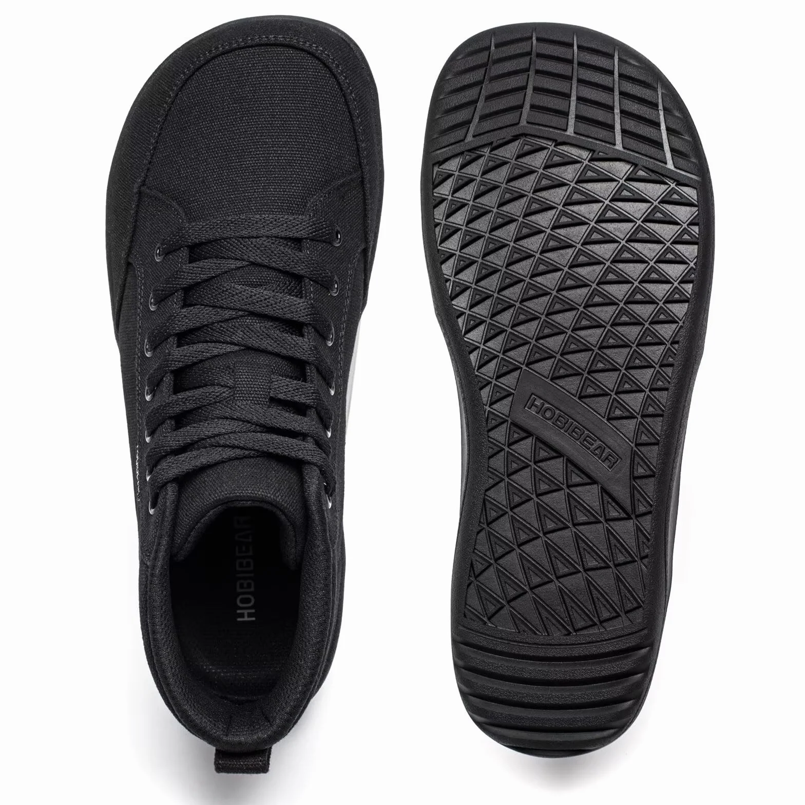 HOBIBEAR Zapatillas Unisex Barefoot de Lona Altas con Punta Ancha para Correr por Senderos