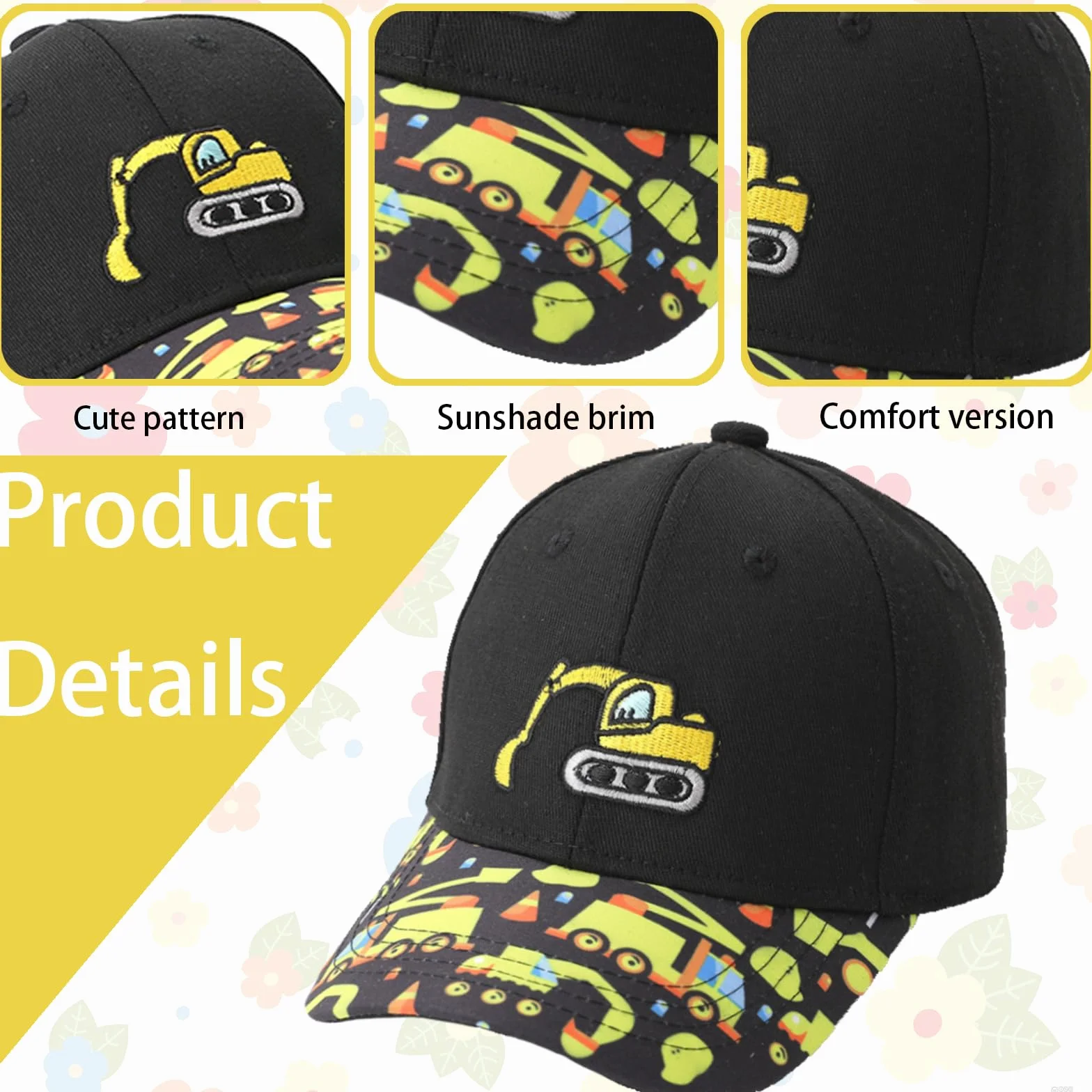 Gorra Niño Ajustable 3-8 Años para Escuela Viajes Camping Playa