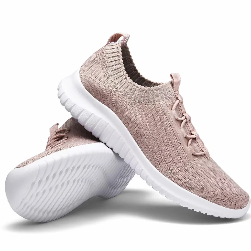 Konhill Zapatillas para Caminar Sin Cordones Mujer Transpirables Ligeras