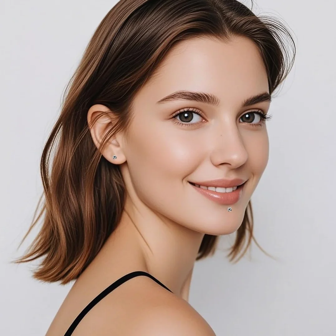 Acero Quirúrgico Piercing Labio 9 Pcs Labret Hilo Interno Tragus Helix Cartílago Pendientes Joyería