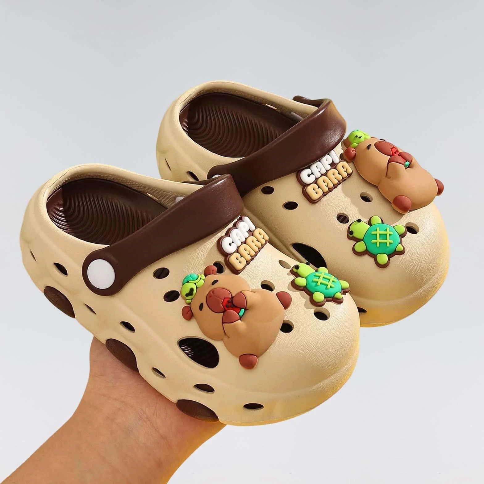 Sandalias Cerradas Niños Capibara Antideslizantes Suela Blanda Playa Verano 3-9 Años
