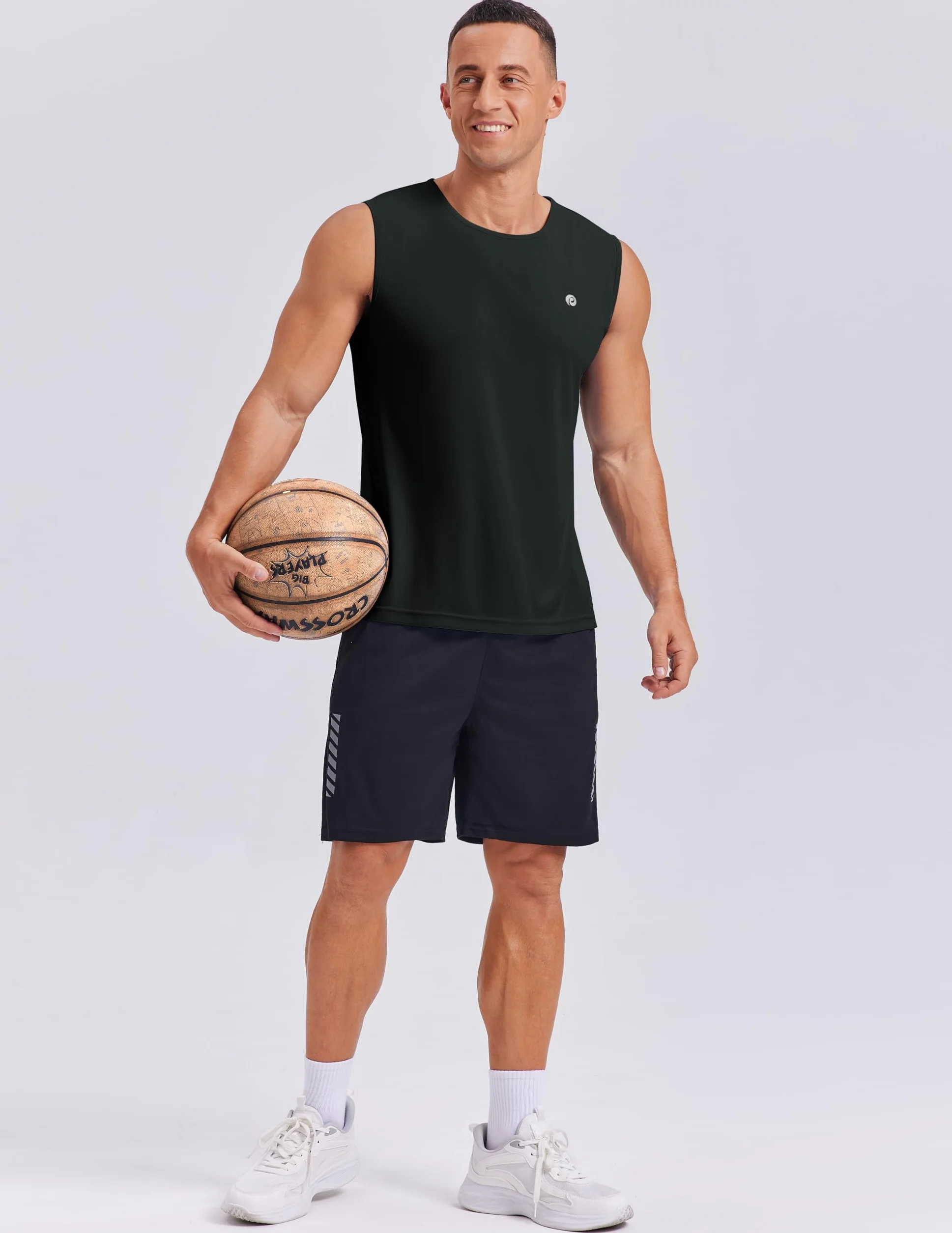 PINSPARK Camiseta Sin Mangas Hombre UPF 50+ Secado Rápido Gimnasio Deportes Running