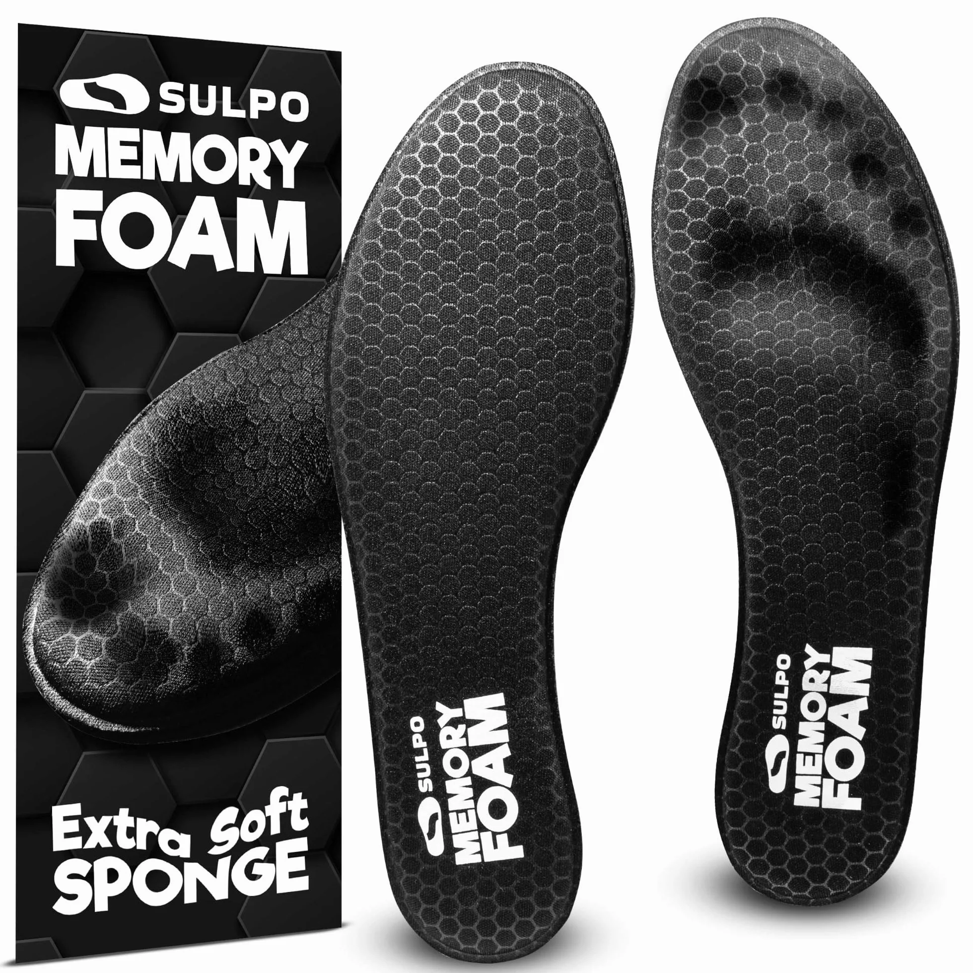 Plantillas de Espuma Viscoelástica SULPO para Hombre y Mujer Talla 43