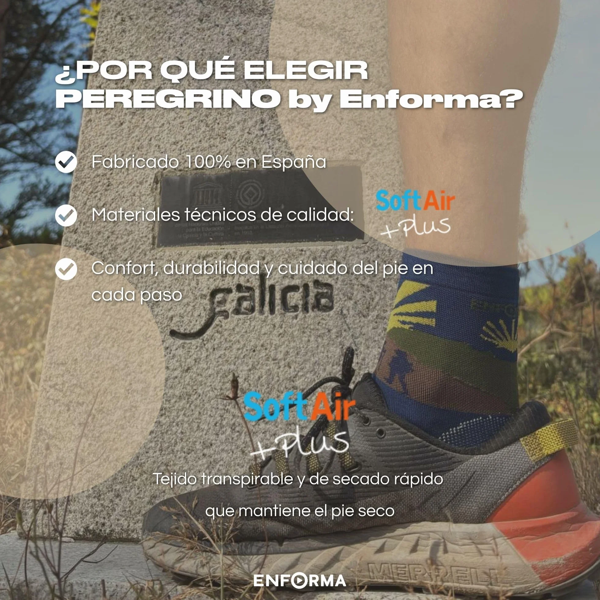 Enforma Calcetines Senderismo Unisex Antibacterianos Trail Running Termorreguladores