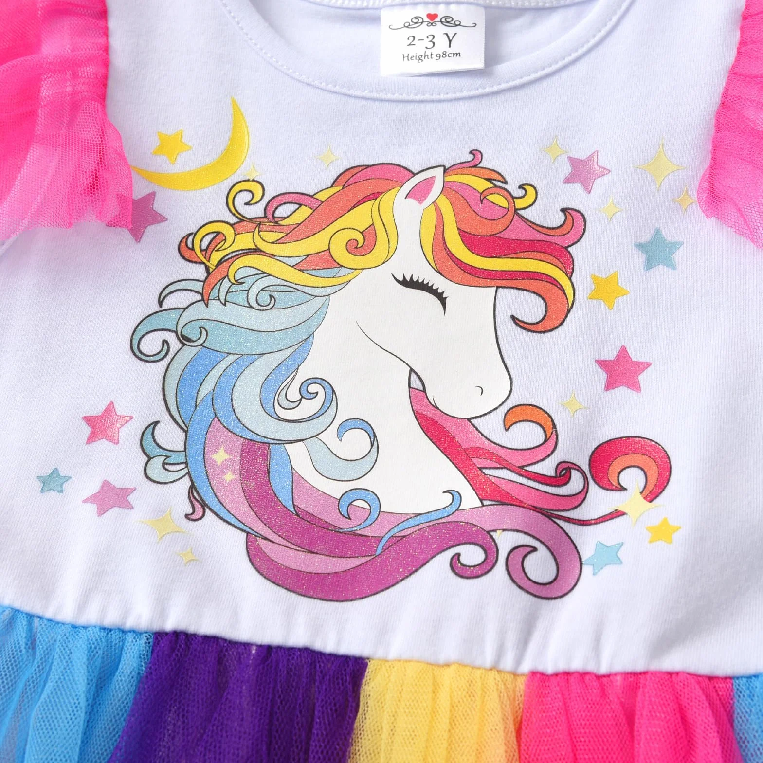 Vestido de Unicornio para Niñas Tul Princesa Primavera Verano 2-8 años
