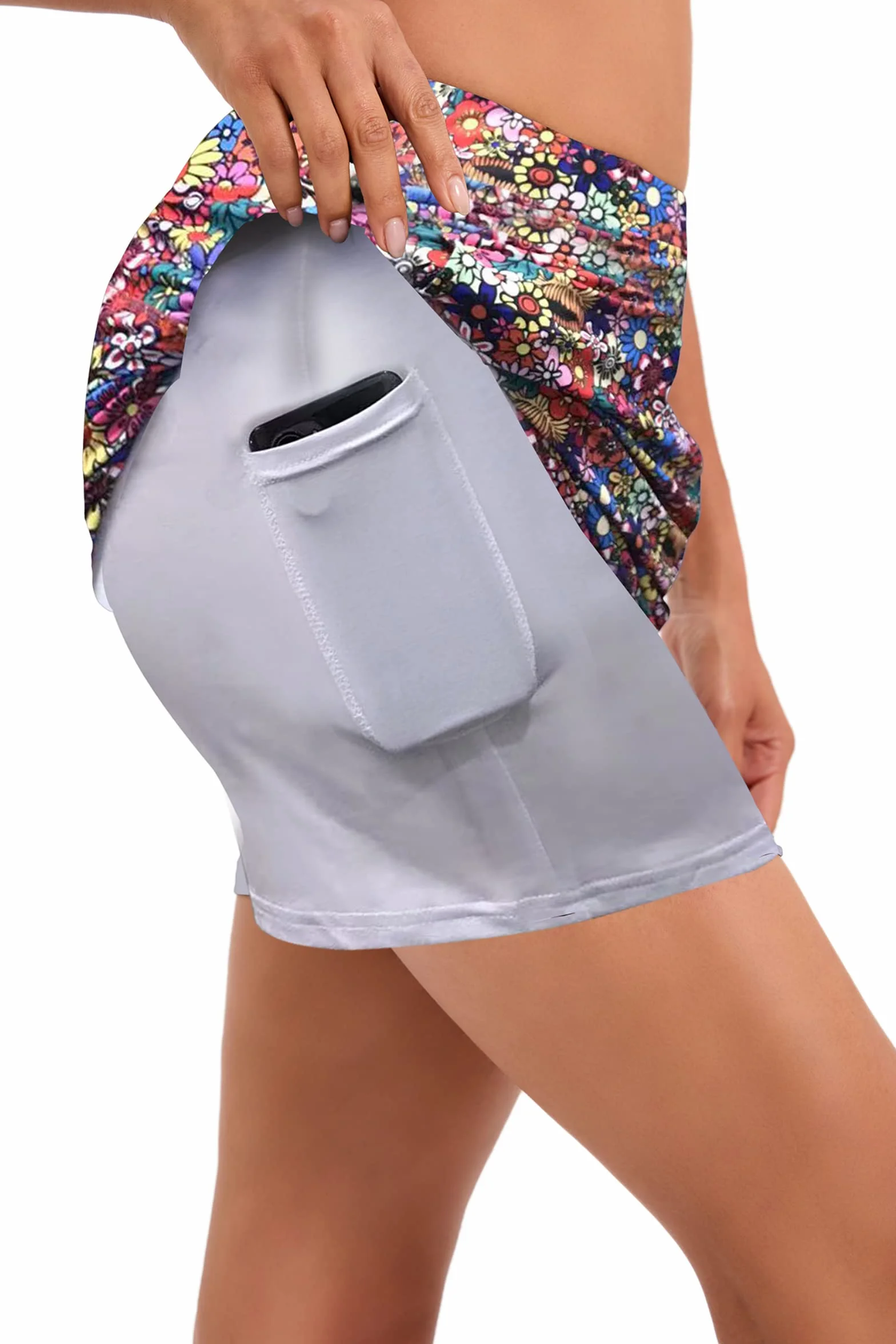 Skorts Falda Deportiva de Mujer Rodilla Cintura Alta Senderismo