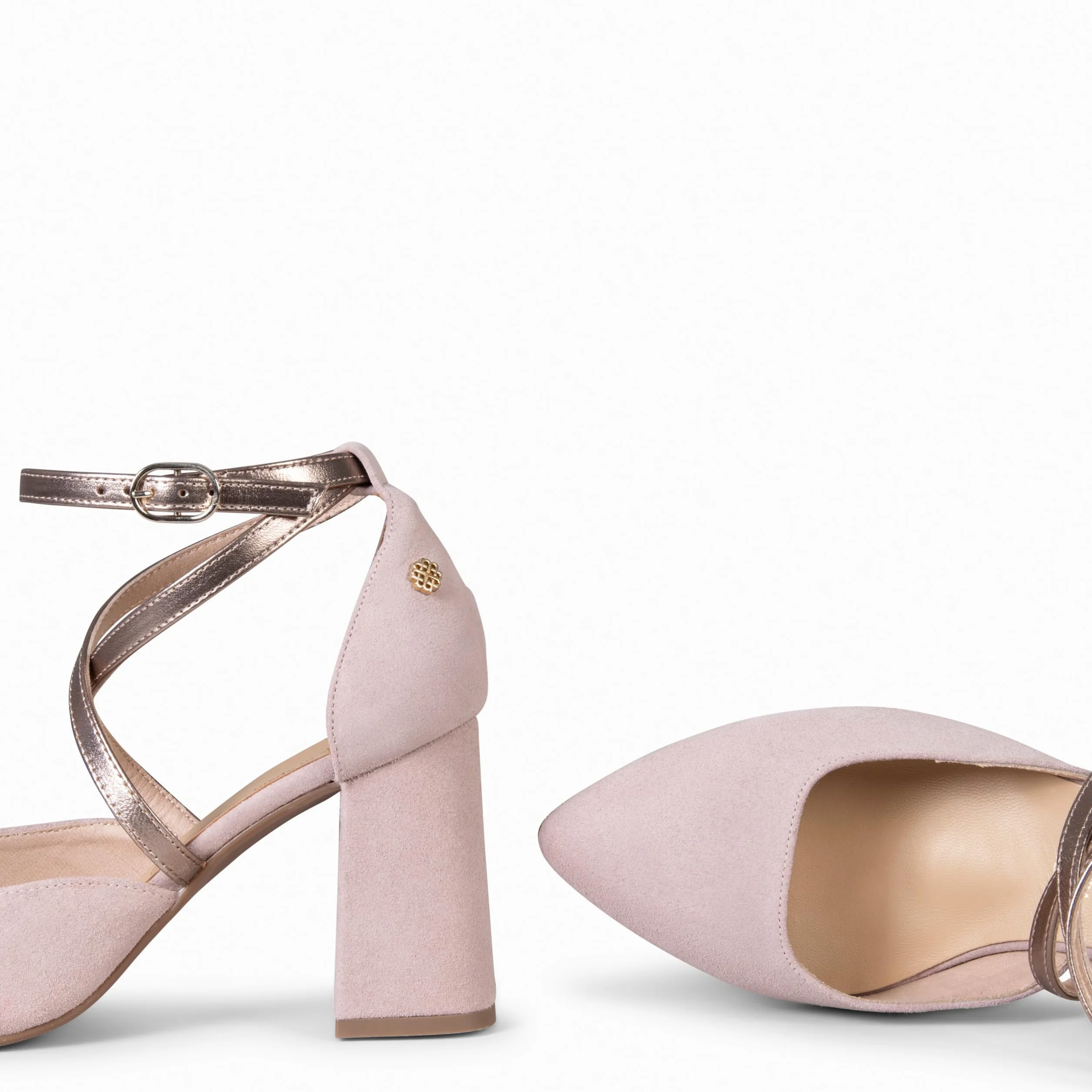 Zapatos de Fiesta Mujer con Tiras Cruzadas en Piel y Plantilla de Gel Hecho en España