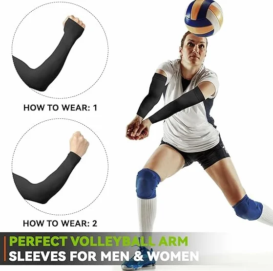 Mangas Brazos Protección UV con Pulgar para Hombre Mujer Deportes Verano Fútbol Golf Ciclismo