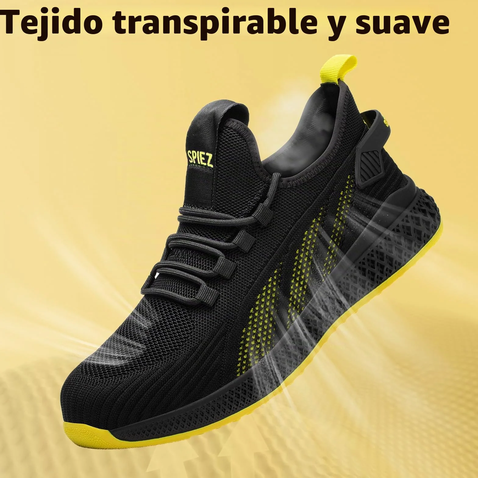 Zapatos de Seguridad Unisex con Puntera Compuesta, a Prueba de Pinchazos, Ligeros Calzado Industrial