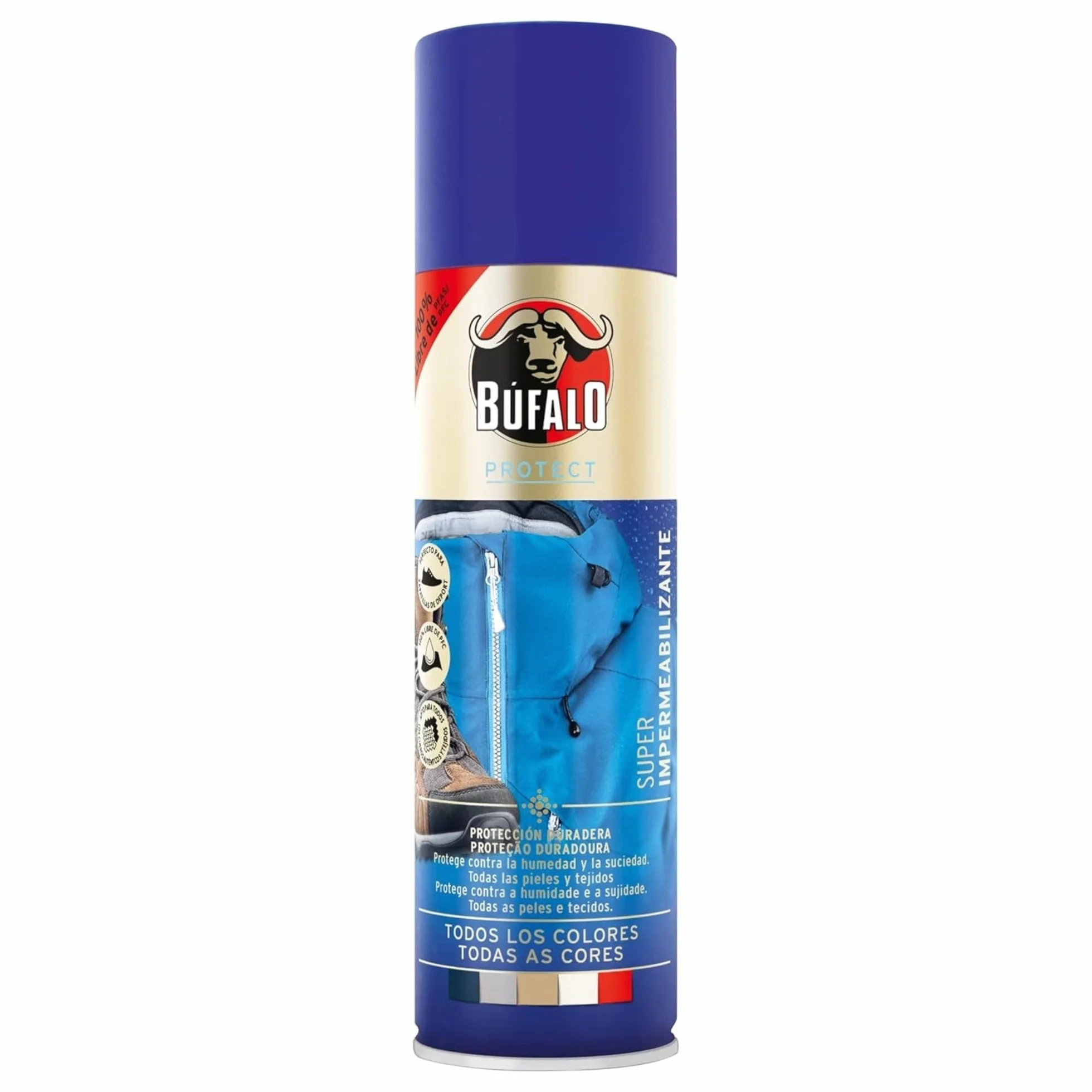 Búfalo Spray Impermeabilizante Calzado 250ml Protector Zapatillas Transparente Repelente Agua Suciedad