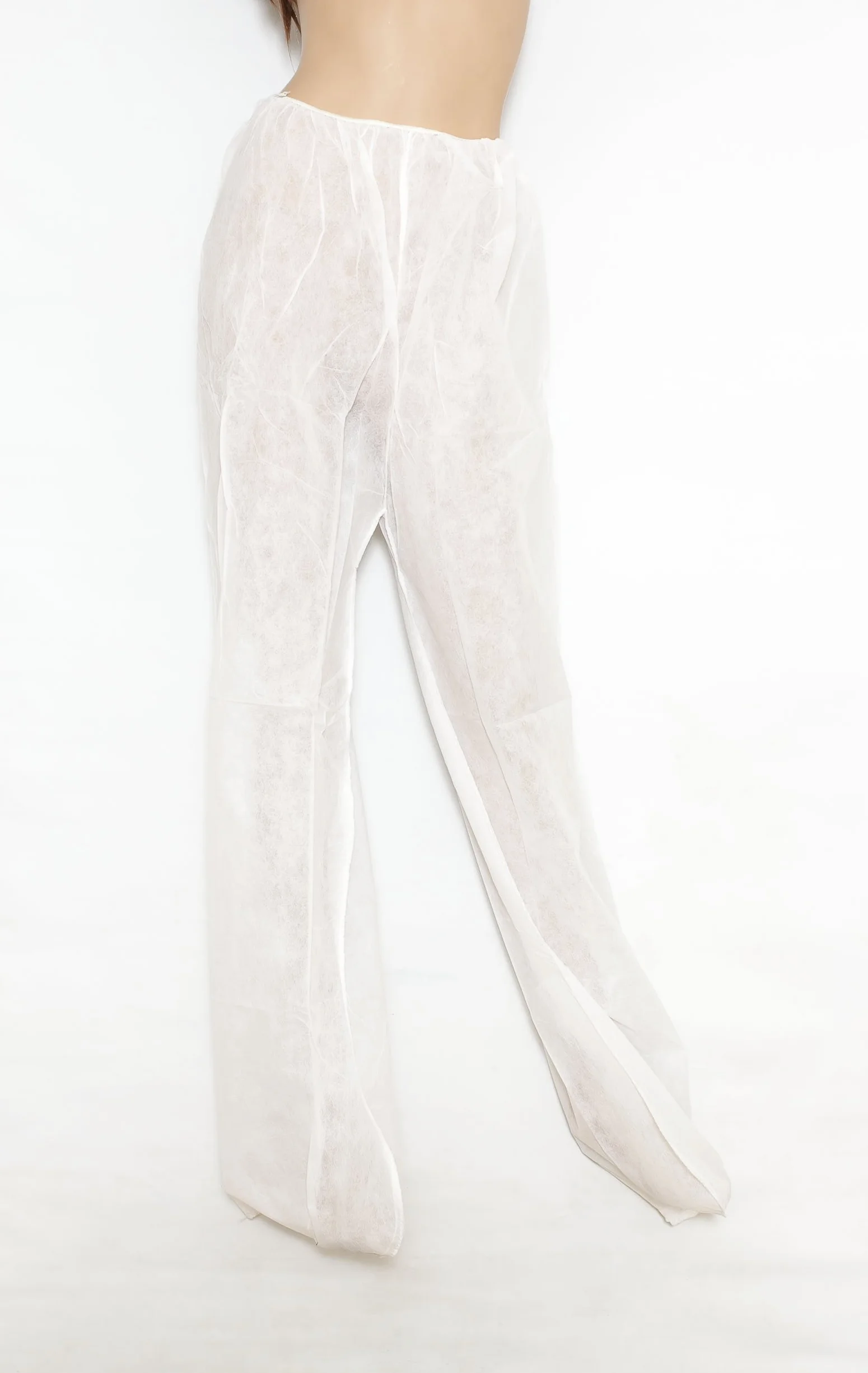Pantalón presoterapia blanco TST PE plastificado elástico pack 10 unidades talla única