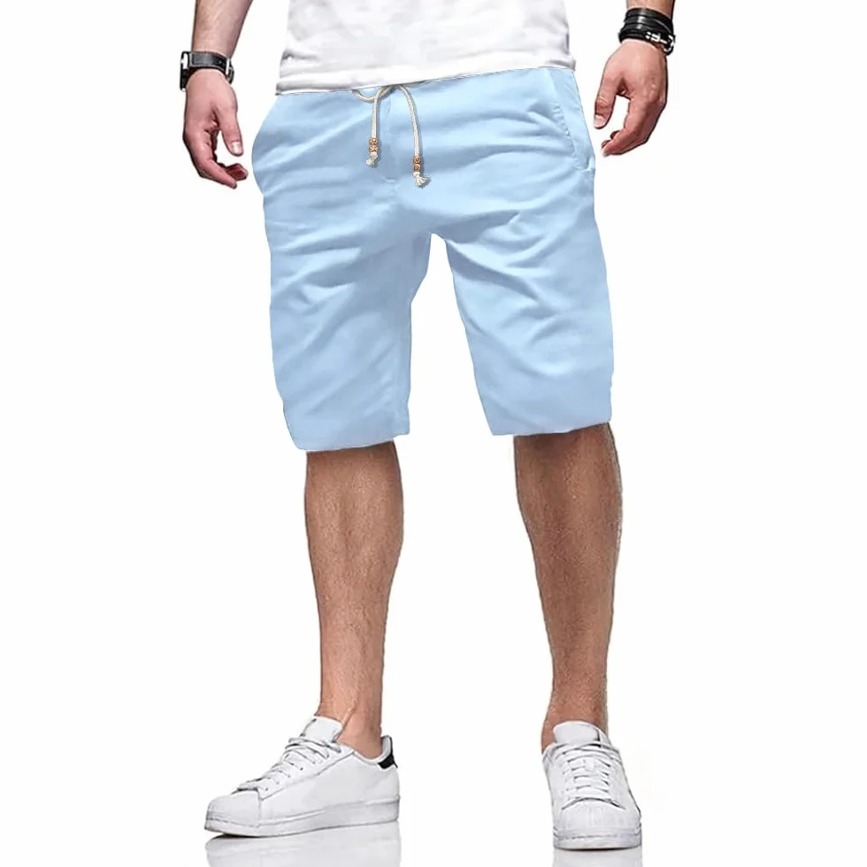 Tansozer Pantalones Cortos Hombre Algodon Verano Shorts con Bolsillos