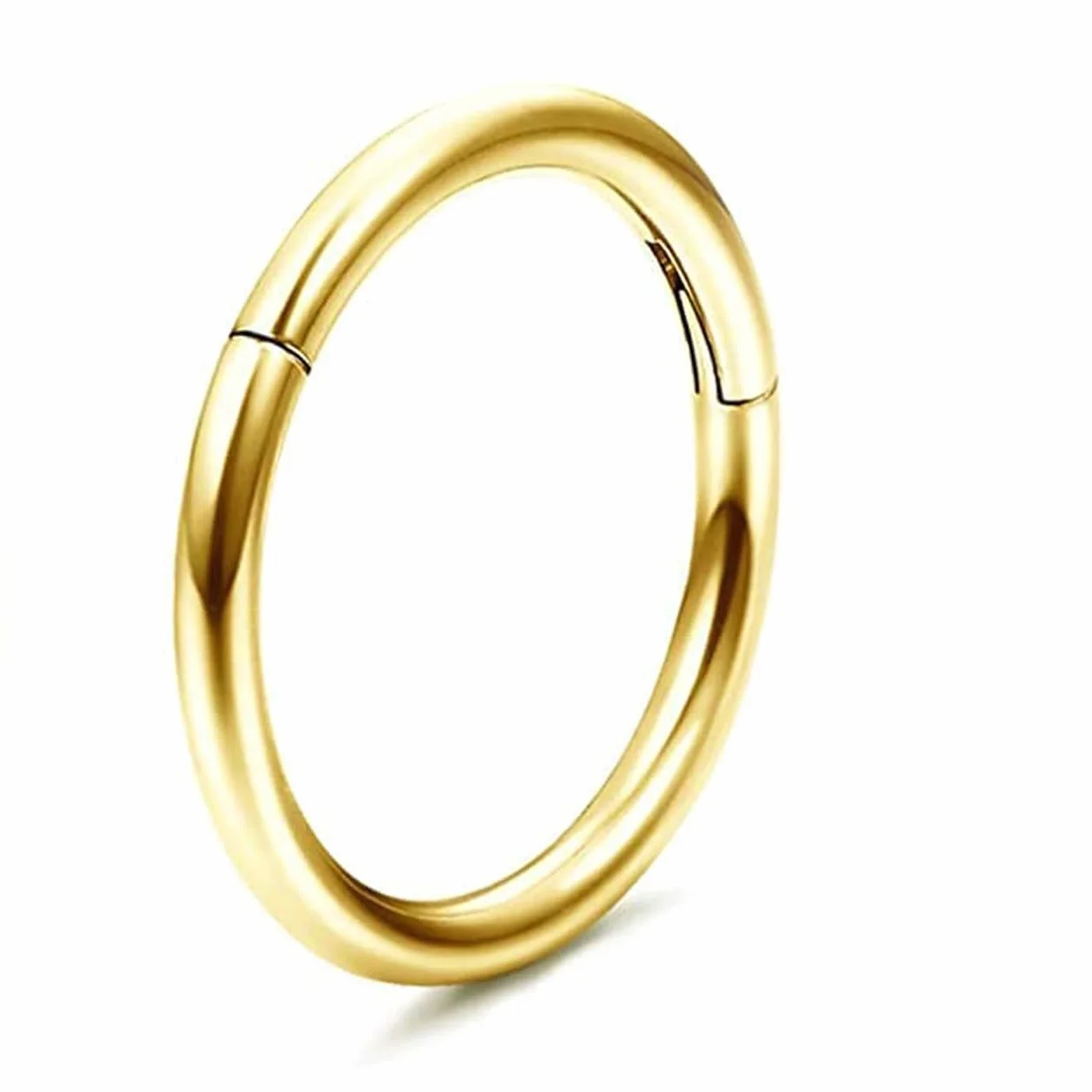 G23 Titanio Hipoalergénico Anillo de la Nariz Septum Helix Cartílago 14G 16G 6MM 8MM 10MM 12MM