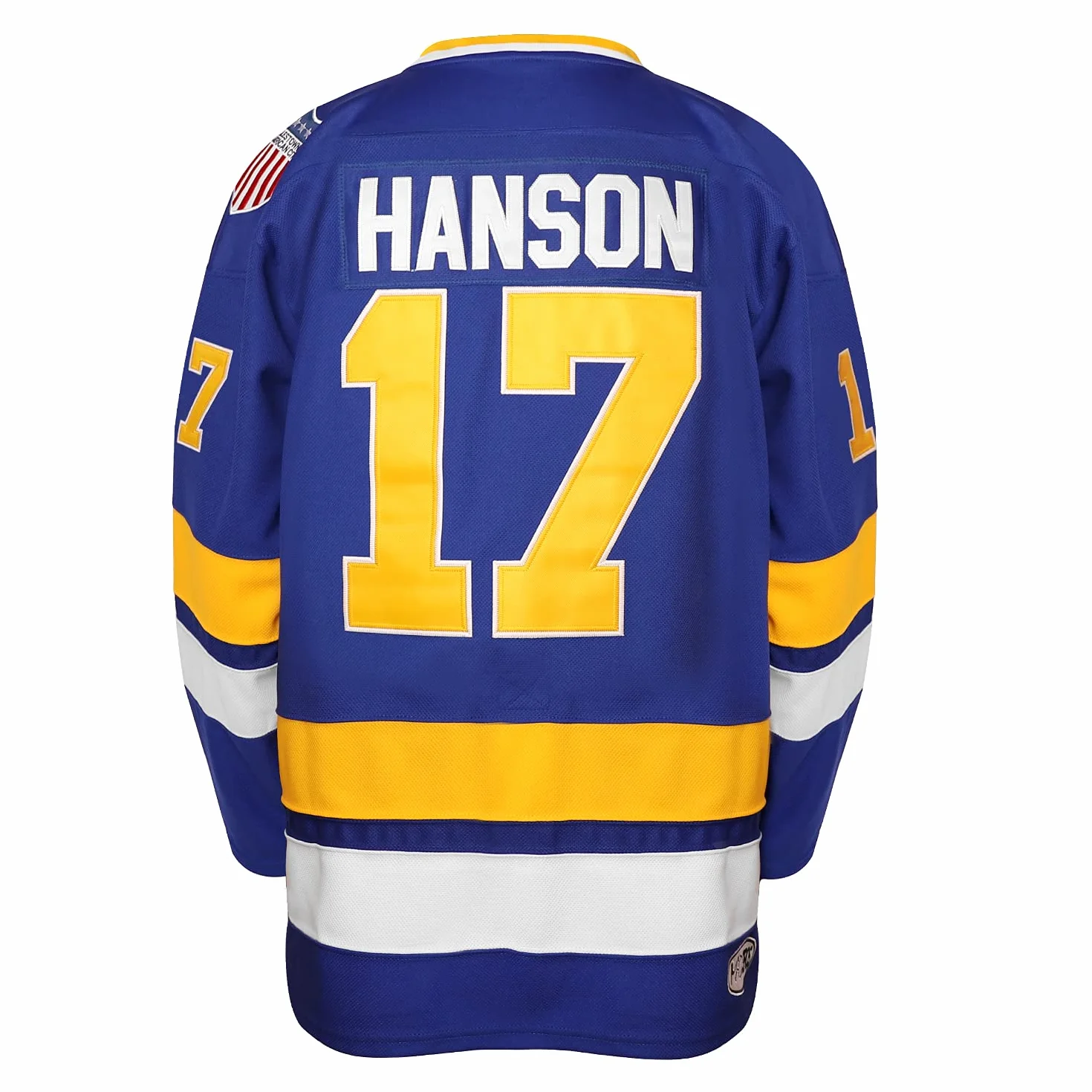 Hanson Brother 16 Jack 17 Steve 18 Jeff Charlestown Chiefs Camisetas de hockey Blanco