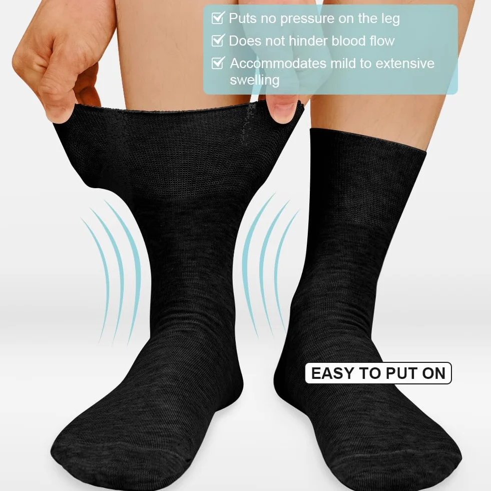 Aomig Calcetines Diabéticos Sin Costuras 6 Pares Algodón Verano