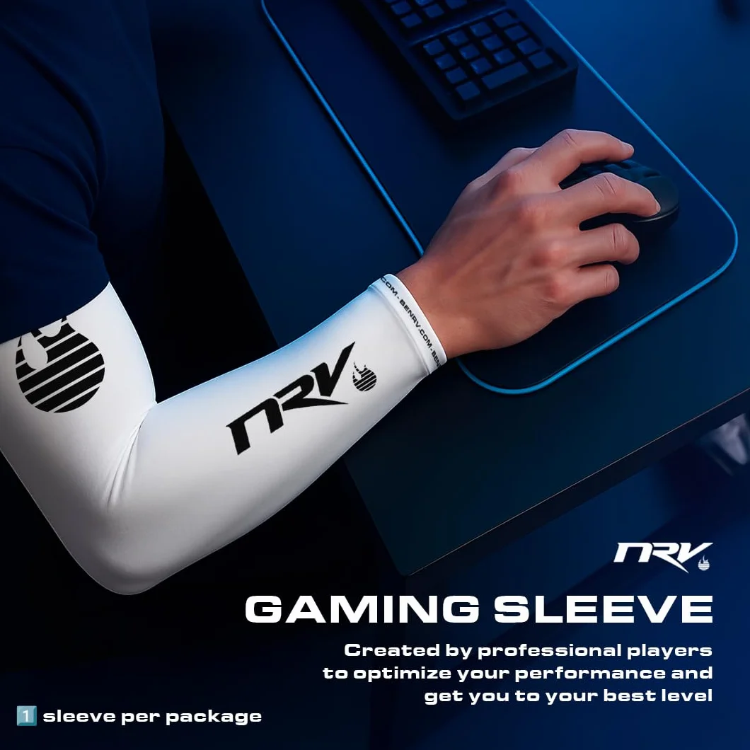 Brazalete Gaming eSport Dark Sakura Compresión Anti-Fricción Negro Violeta Talla S a 3XL